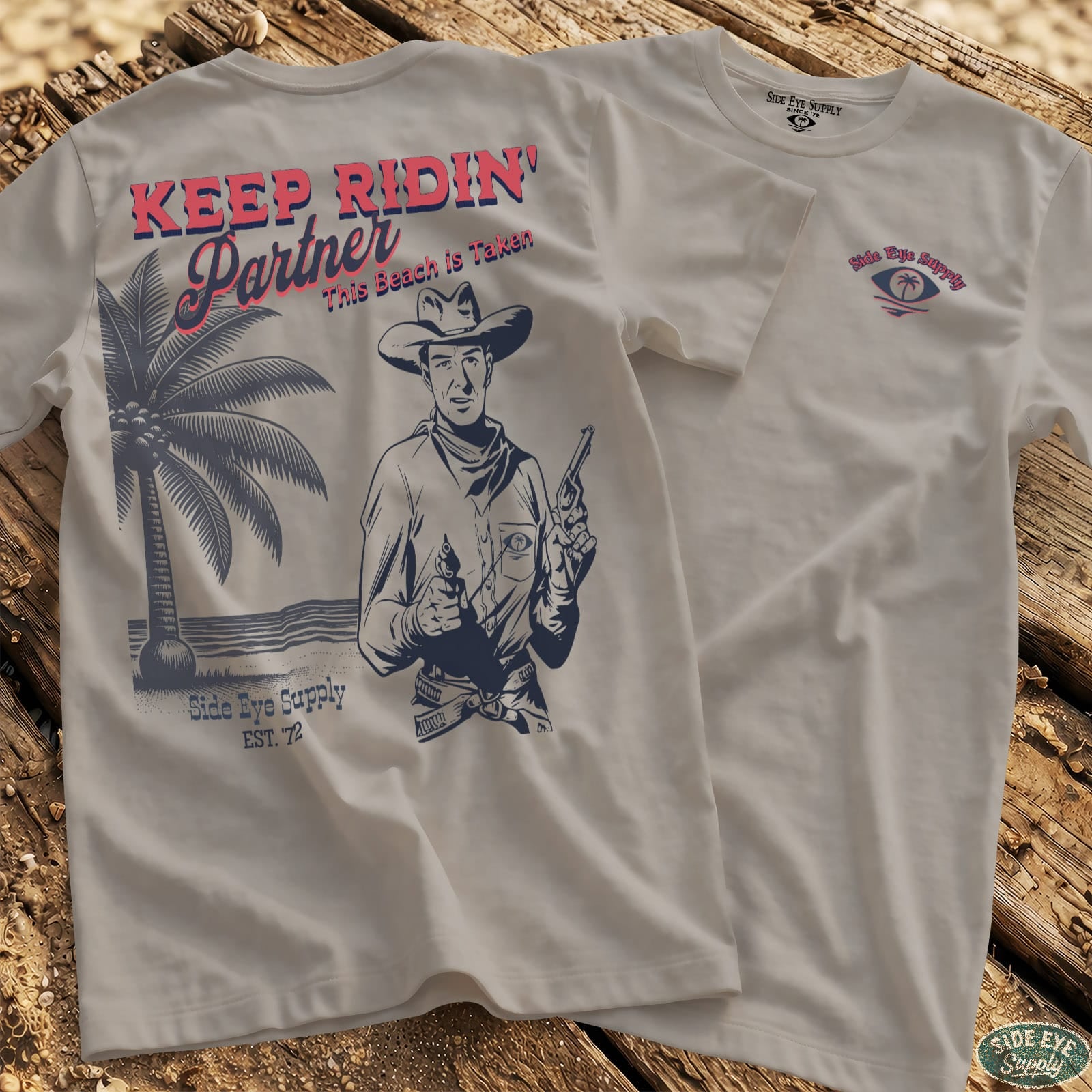 Keep Ridin' Tee Ice Grey / S - by Side Eye Supply - Surf Beach Life Apparel