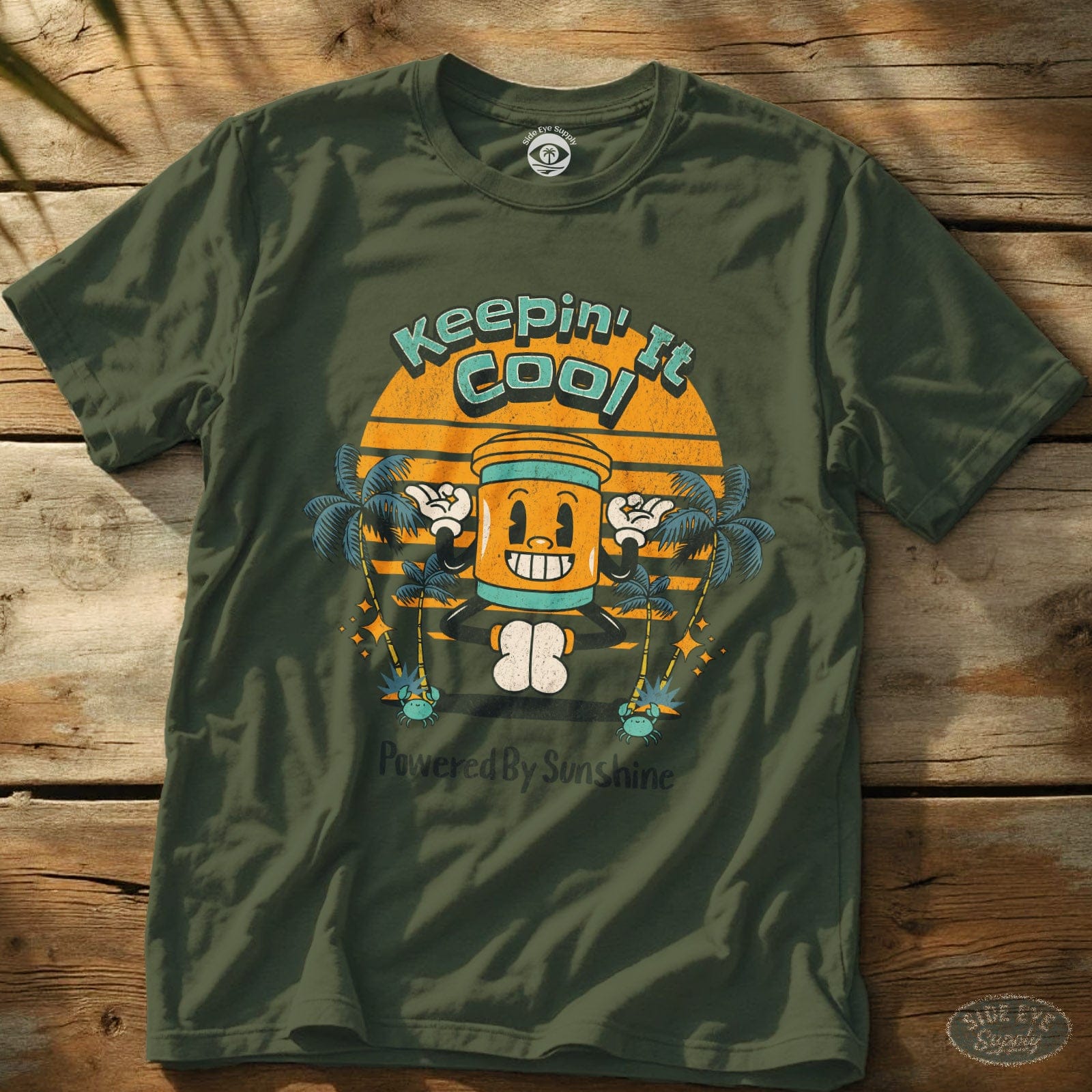 Keepin' It Cool Tee Military Green / S - by Side Eye Supply - Surf Beach Life Apparel
