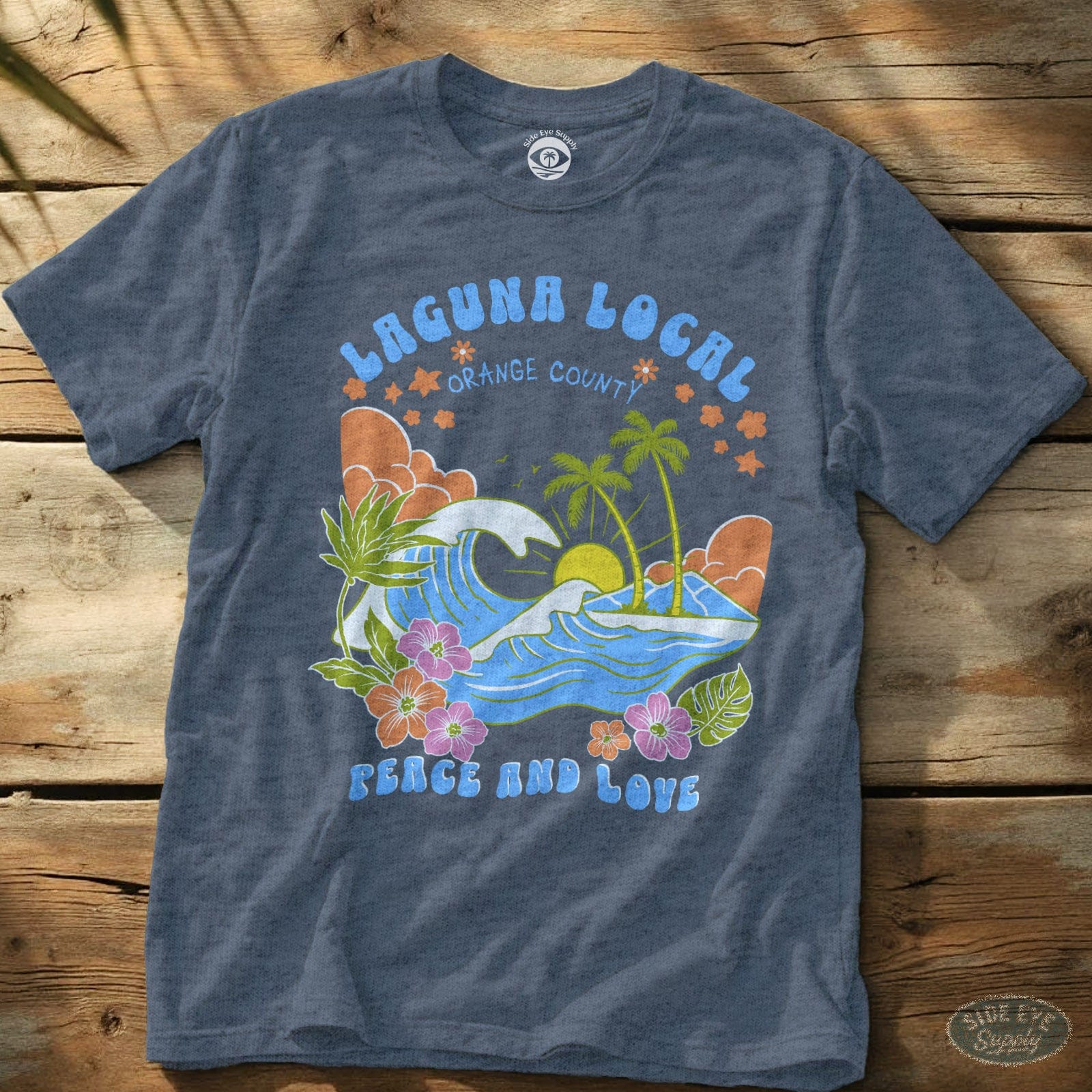 Laguna Local Tee Heather Indigo / S - by Side Eye Supply - Surf Beach Life Apparel