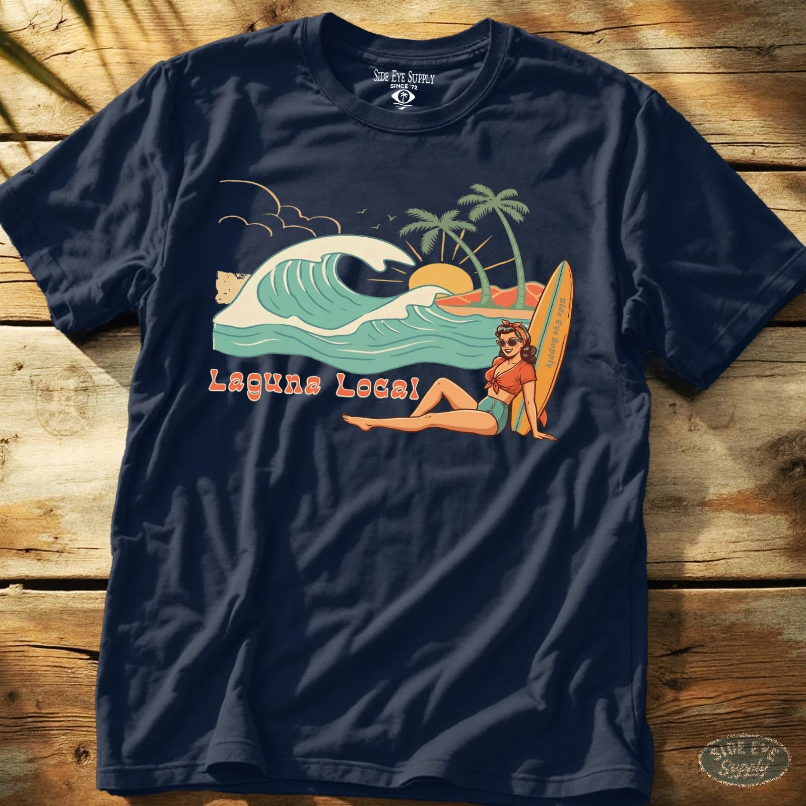 Laguna Local Tee Navy / S - by Side Eye Supply - Surf Beach Life Apparel
