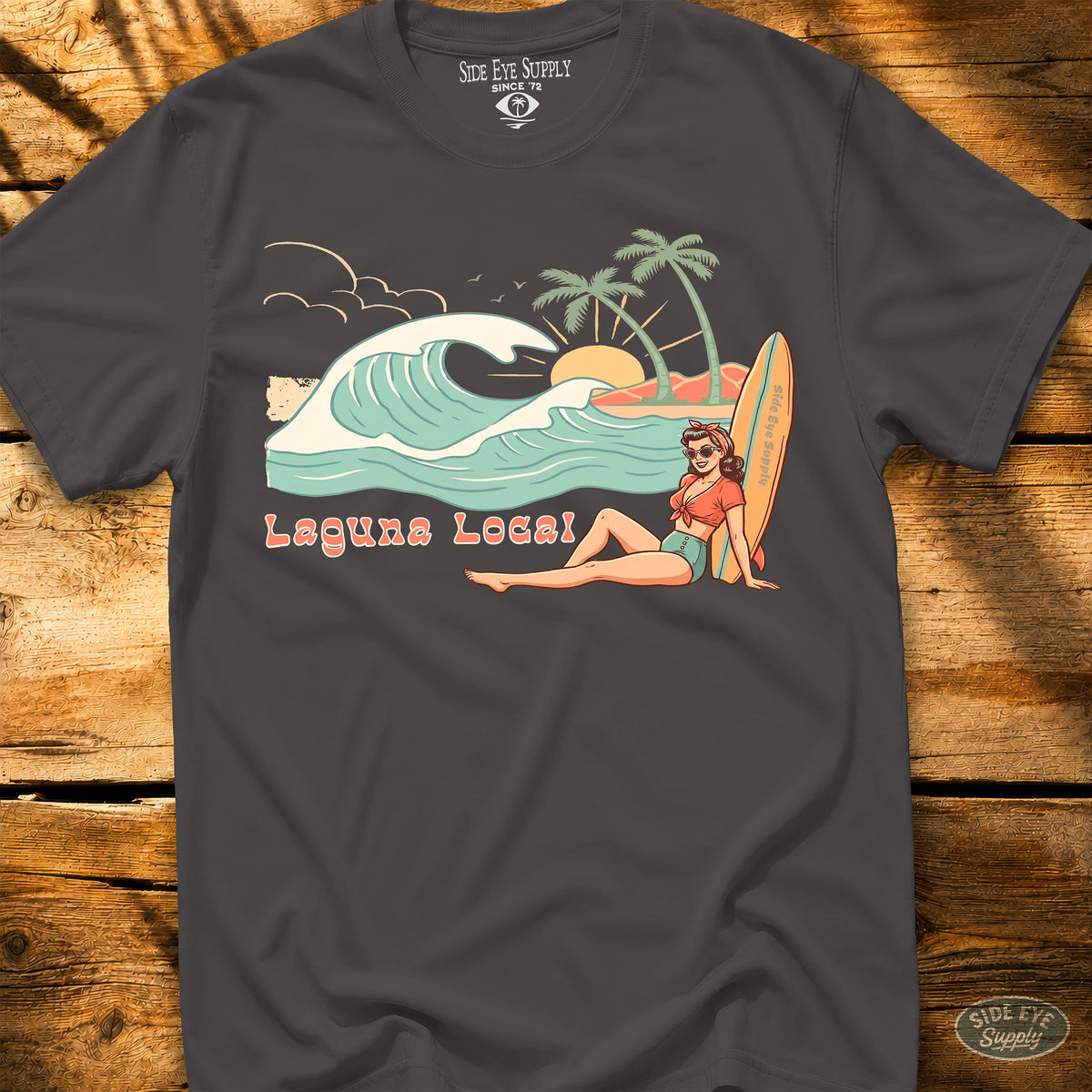 Laguna Local Tee Charcoal / S - by Side Eye Supply - Surf Beach Life Apparel