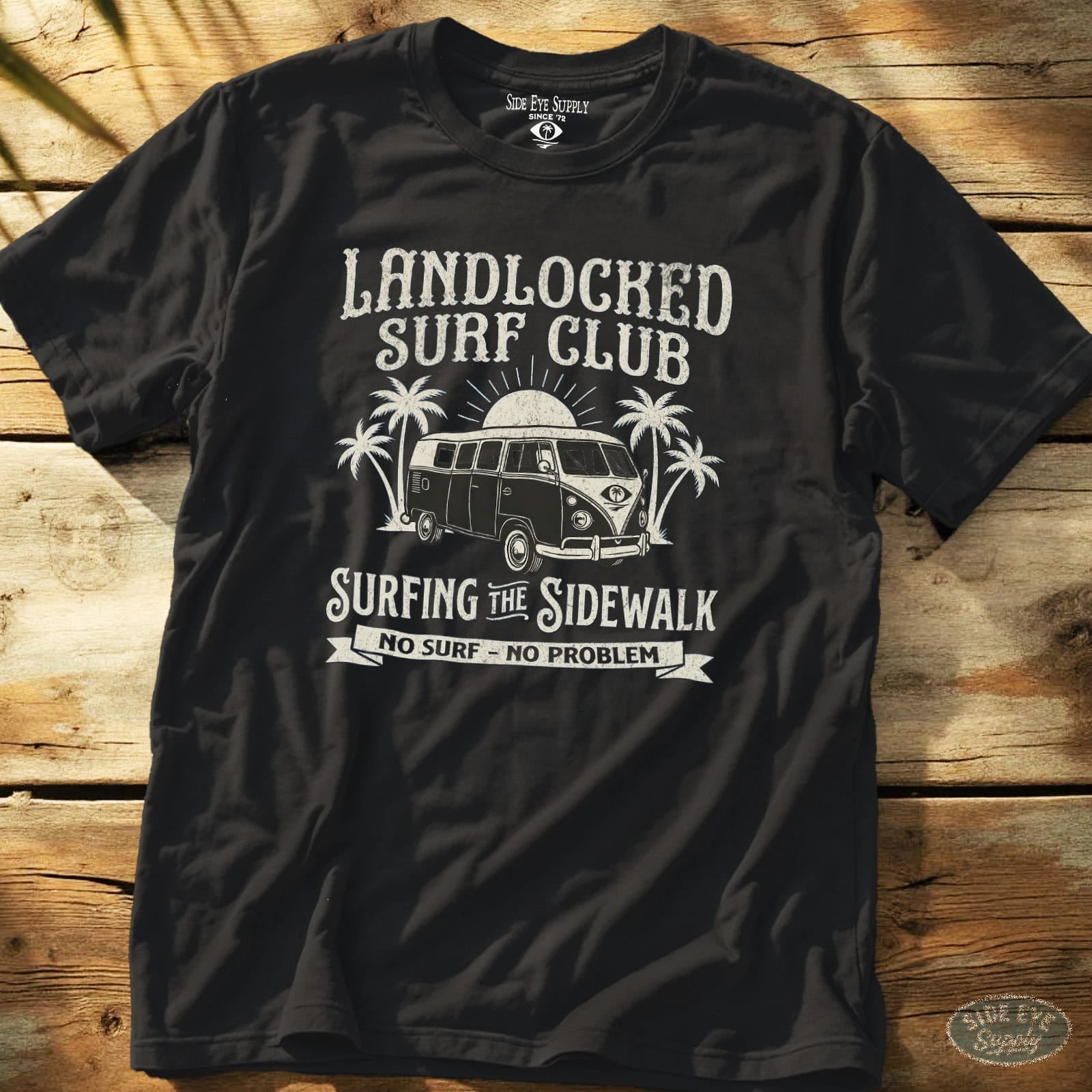 Landlocked Tee Black / S - by Side Eye Supply - Surf Beach Life Apparel