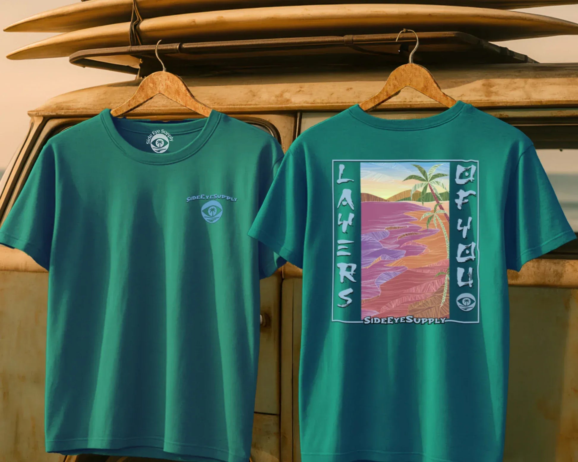 Layers of You Tee Tropical Blue / S - by Side Eye Supply - Surf Beach Life Apparel