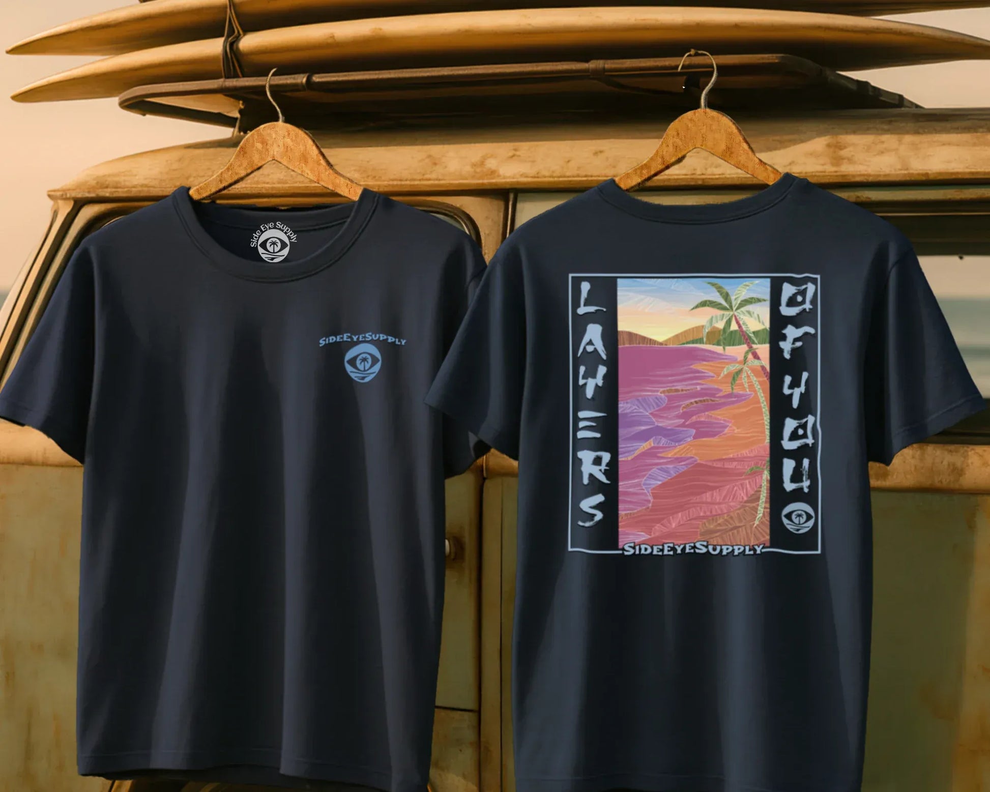 Layers of You Tee Navy / S - by Side Eye Supply - Surf Beach Life Apparel