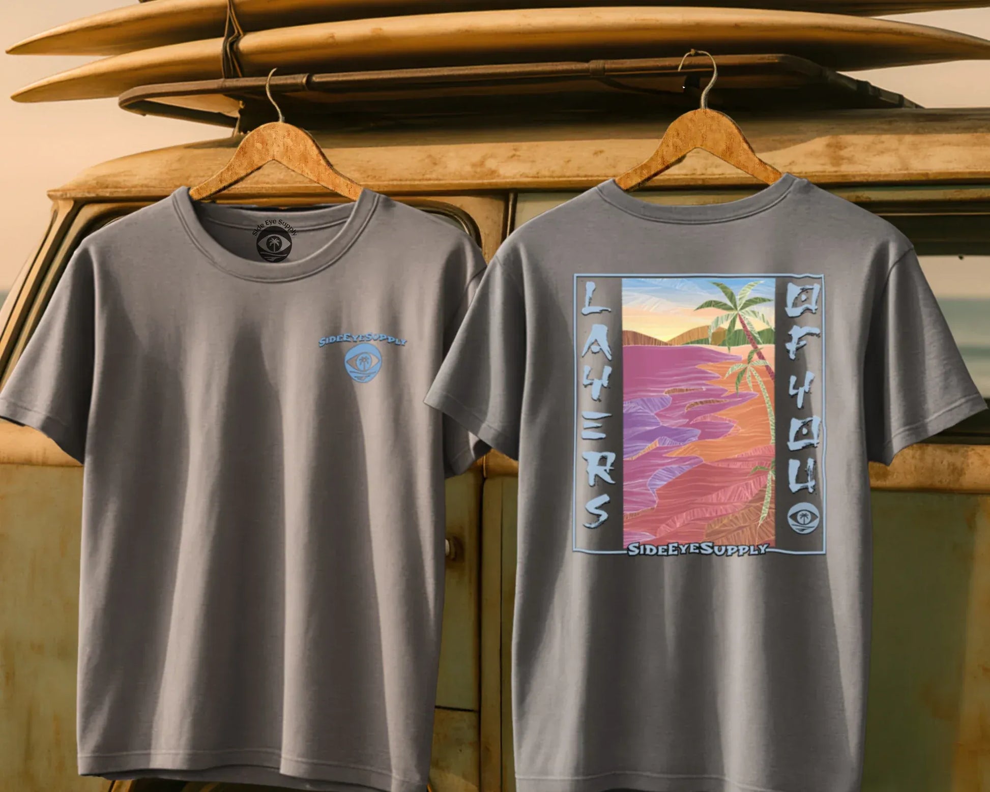 Layers of You Tee Ice Grey / S - by Side Eye Supply - Surf Beach Life Apparel