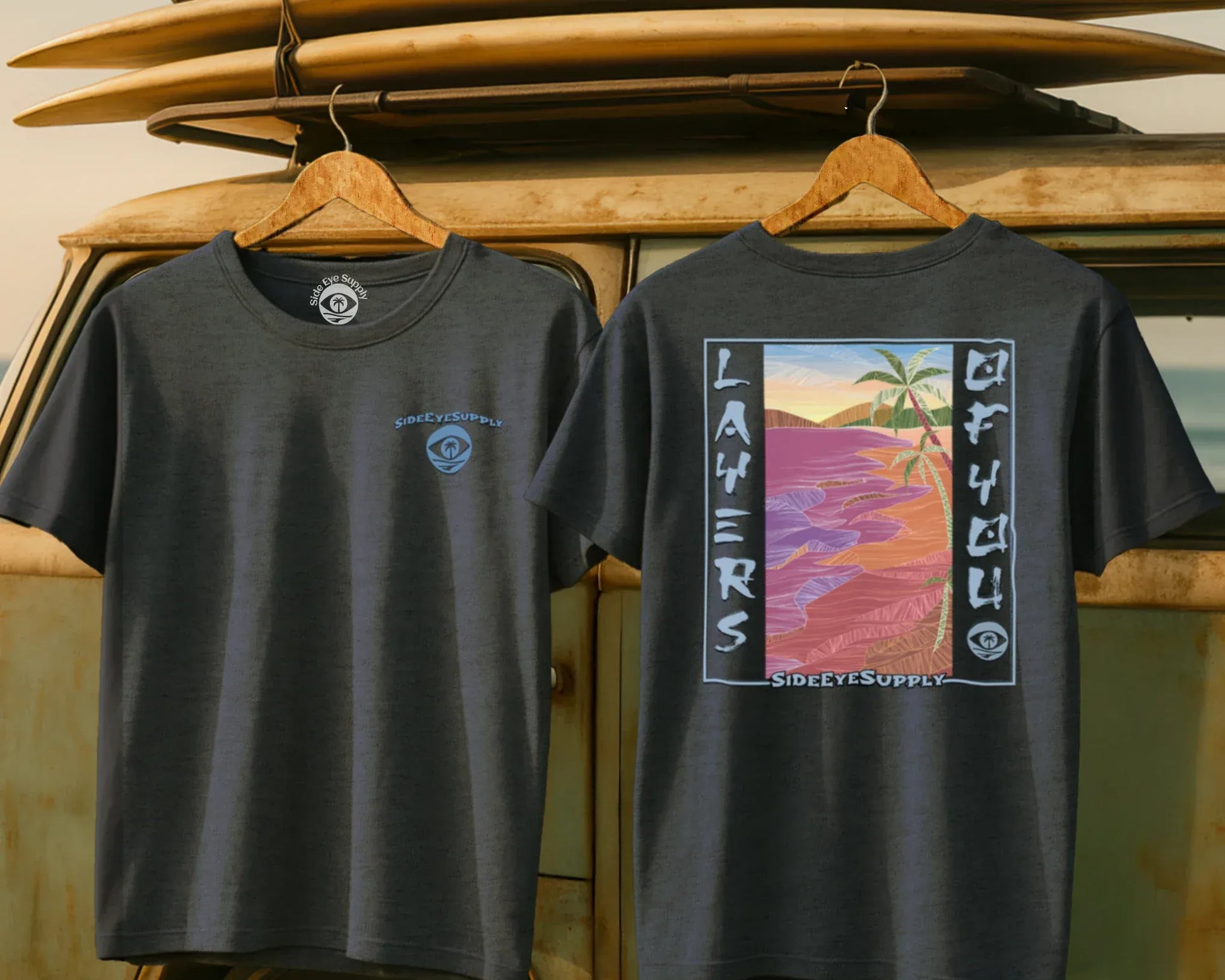 Layers of You Tee Heather Indigo / S - by Side Eye Supply - Surf Beach Life Apparel