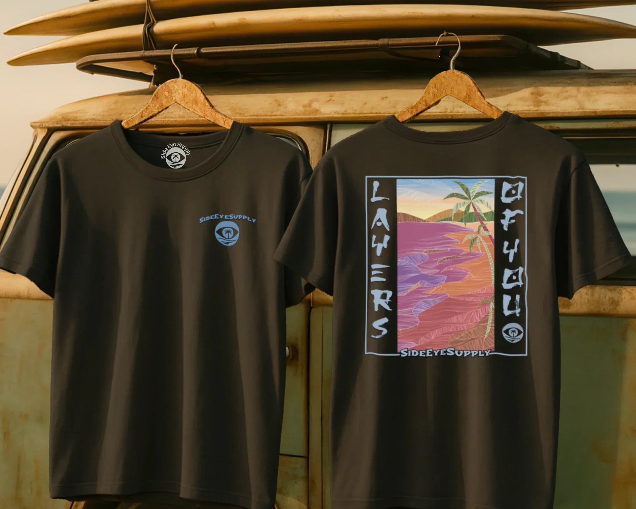 Layers of You Tee Charcoal / S - by Side Eye Supply - Surf Beach Life Apparel
