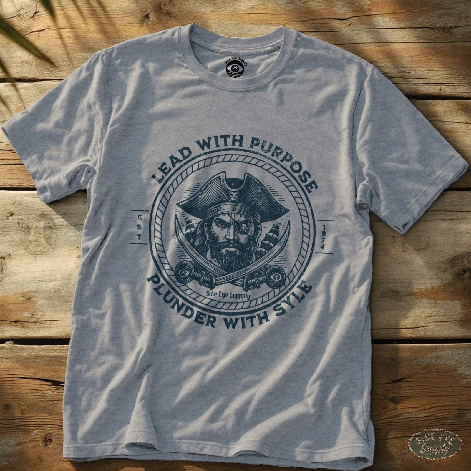 Lead With Purpose Tee Sport Grey / S - by Side Eye Supply - Surf Beach Life Apparel