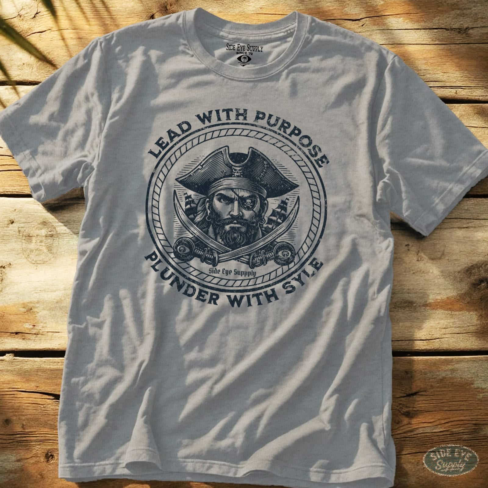 Lead With Purpose Tee Sport Grey / S - by Side Eye Supply - Surf Beach Life Apparel