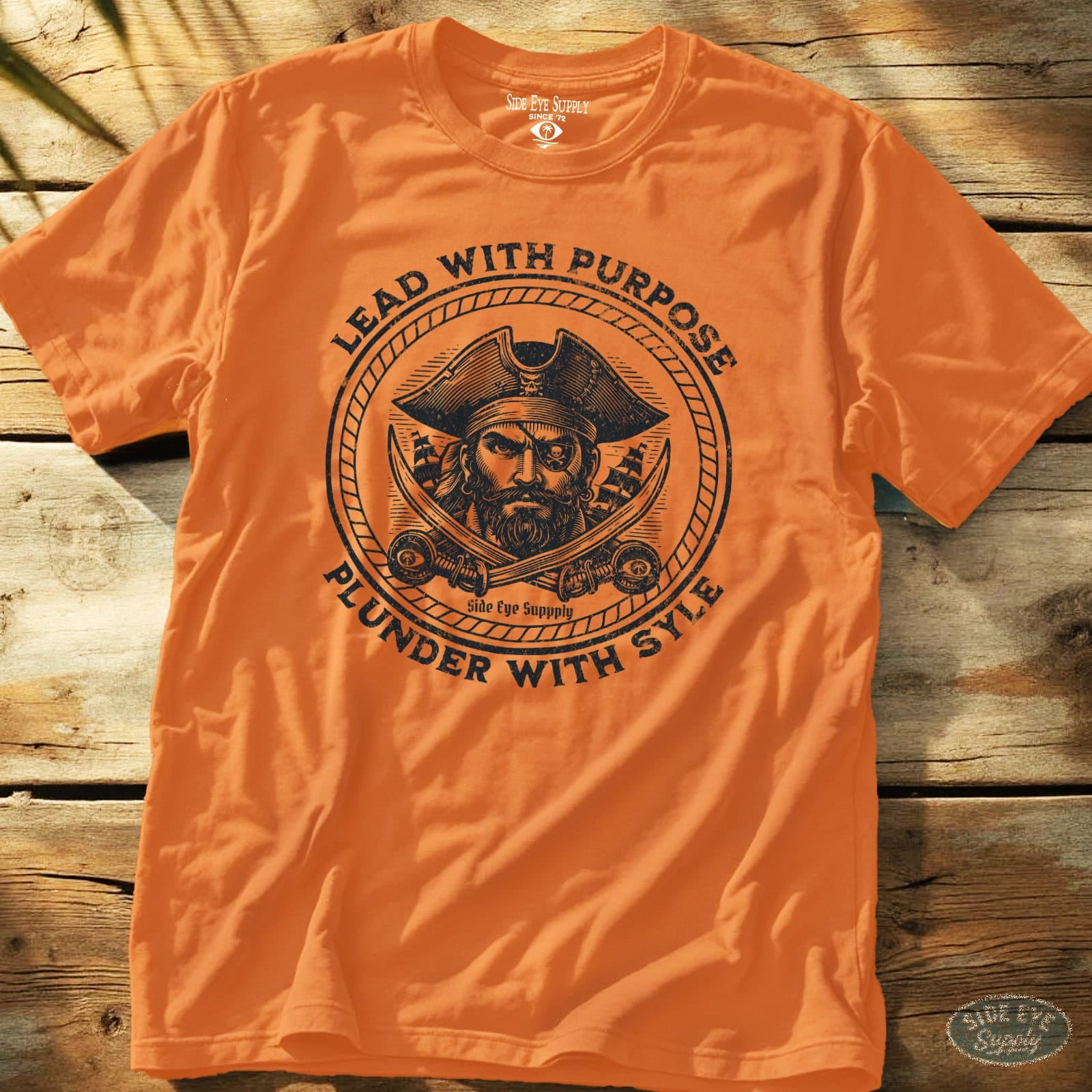 Lead With Purpose Tee Orange / S - by Side Eye Supply - Surf Beach Life Apparel