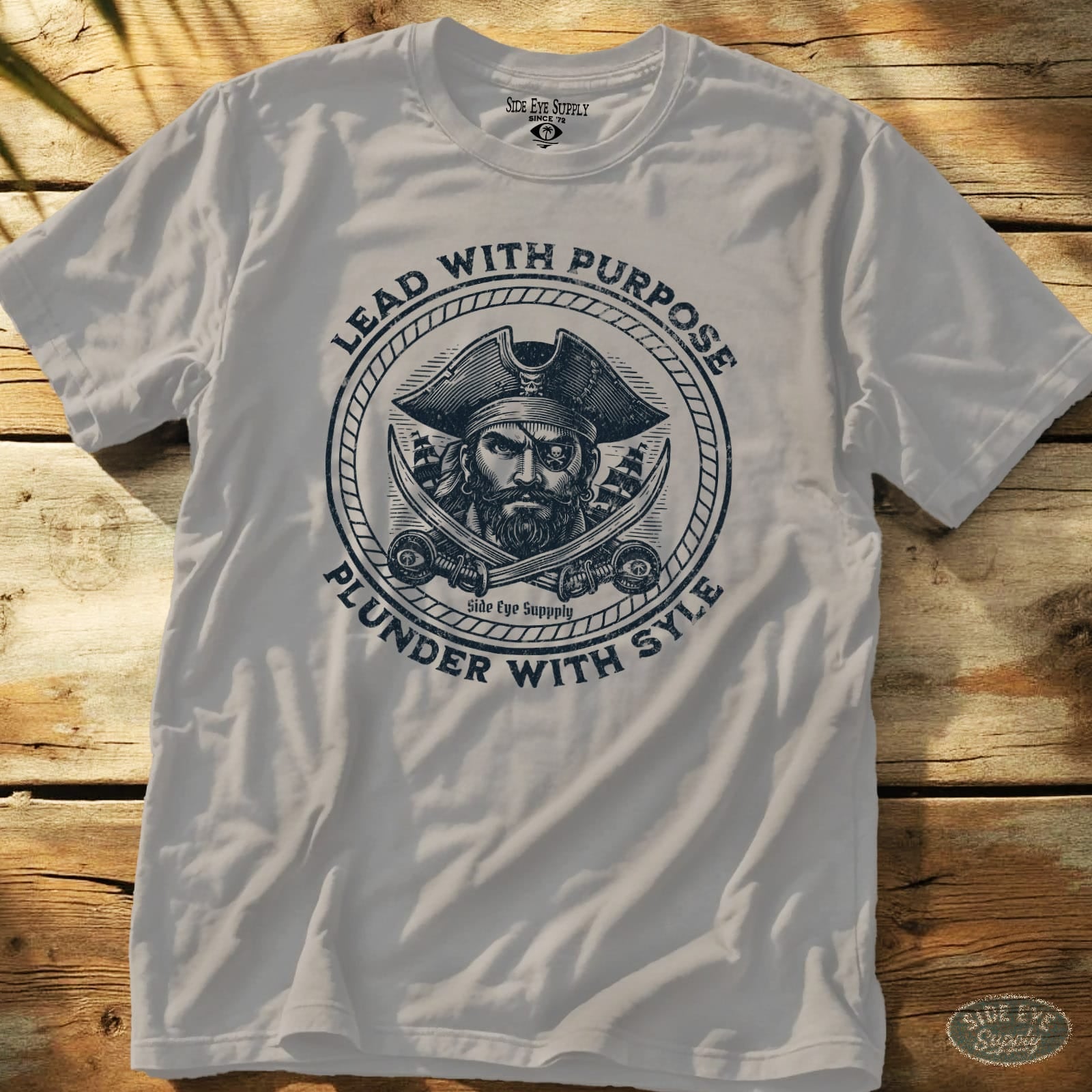 Lead With Purpose Tee Ice Grey / S - by Side Eye Supply - Surf Beach Life Apparel