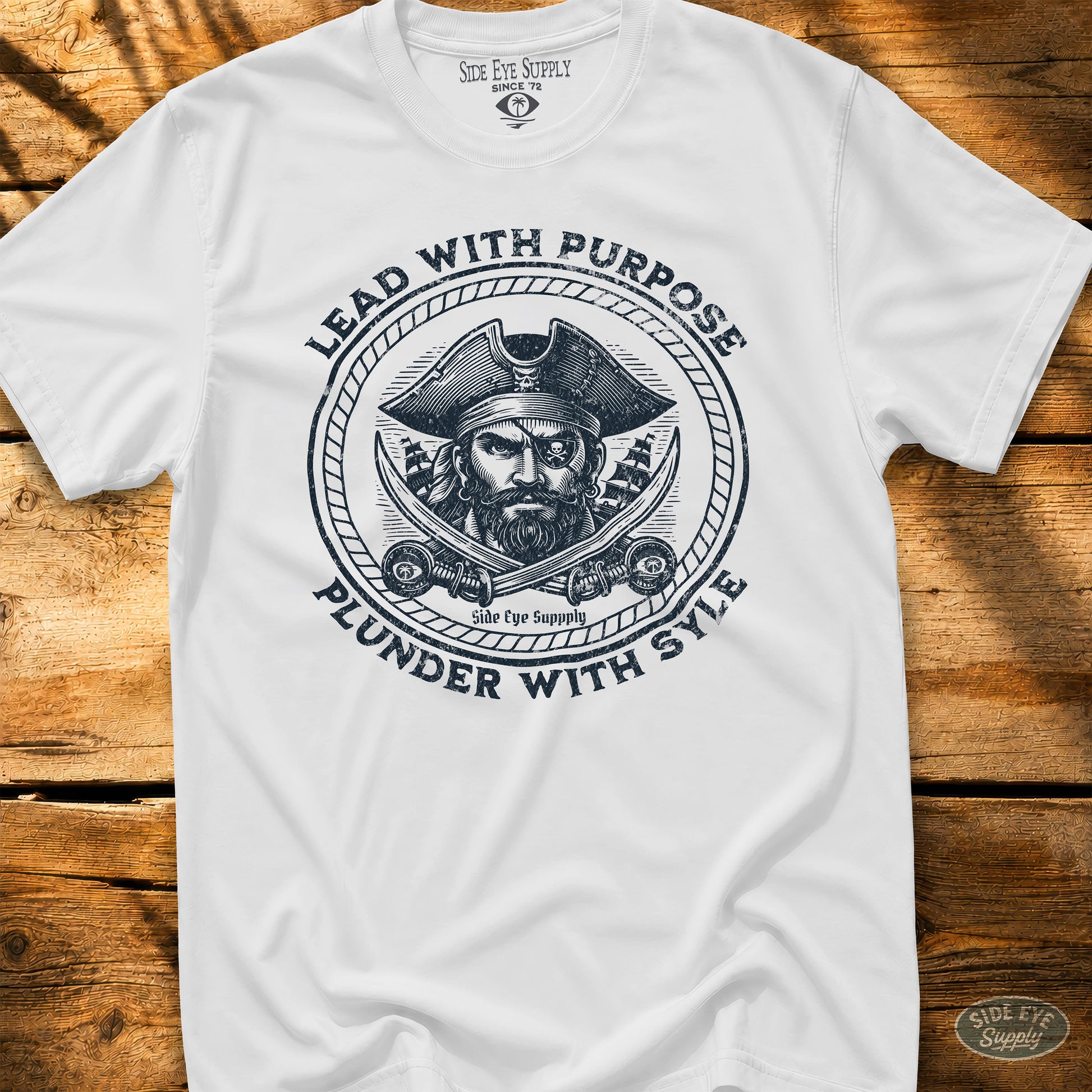 Lead With Purpose Tee White / S - by Side Eye Supply - Surf Beach Life Apparel