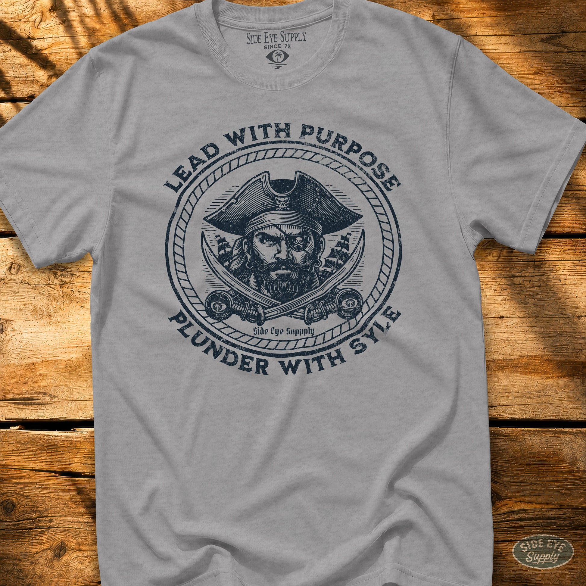 Lead With Purpose Tee Sport Grey / S - by Side Eye Supply - Surf Beach Life Apparel