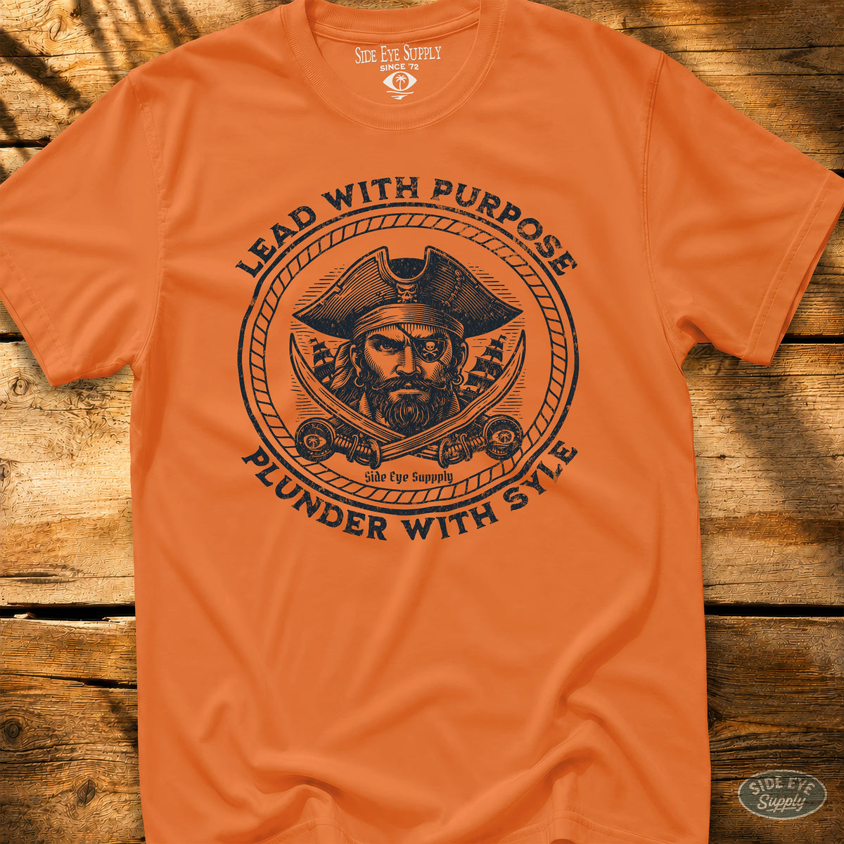 Lead With Purpose Tee Orange / S - by Side Eye Supply - Surf Beach Life Apparel