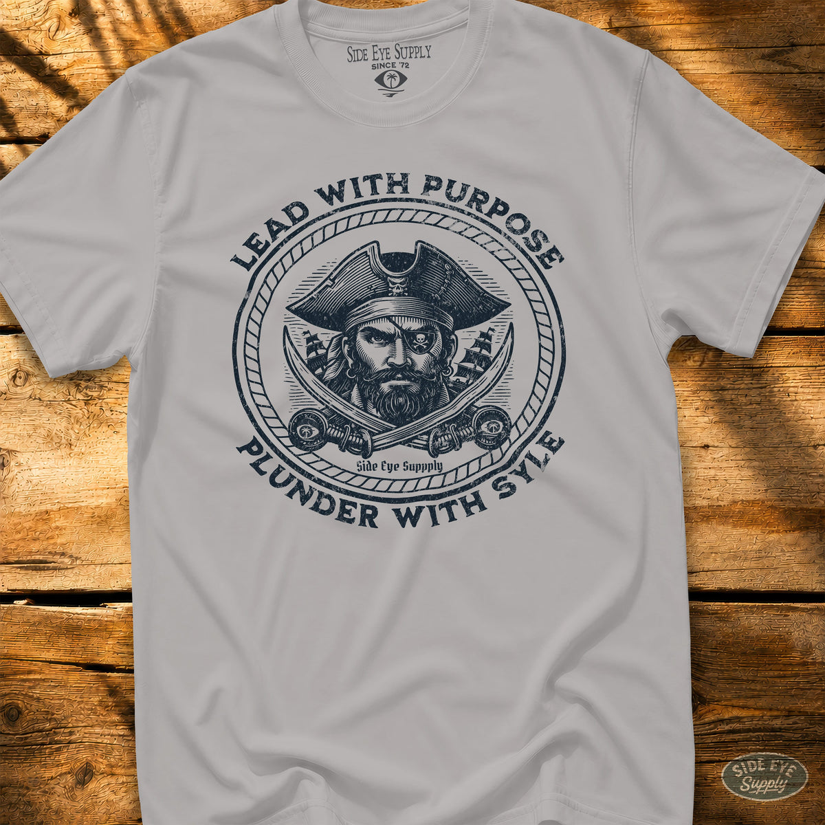 Lead With Purpose Tee Ice Grey / S - by Side Eye Supply - Surf Beach Life Apparel