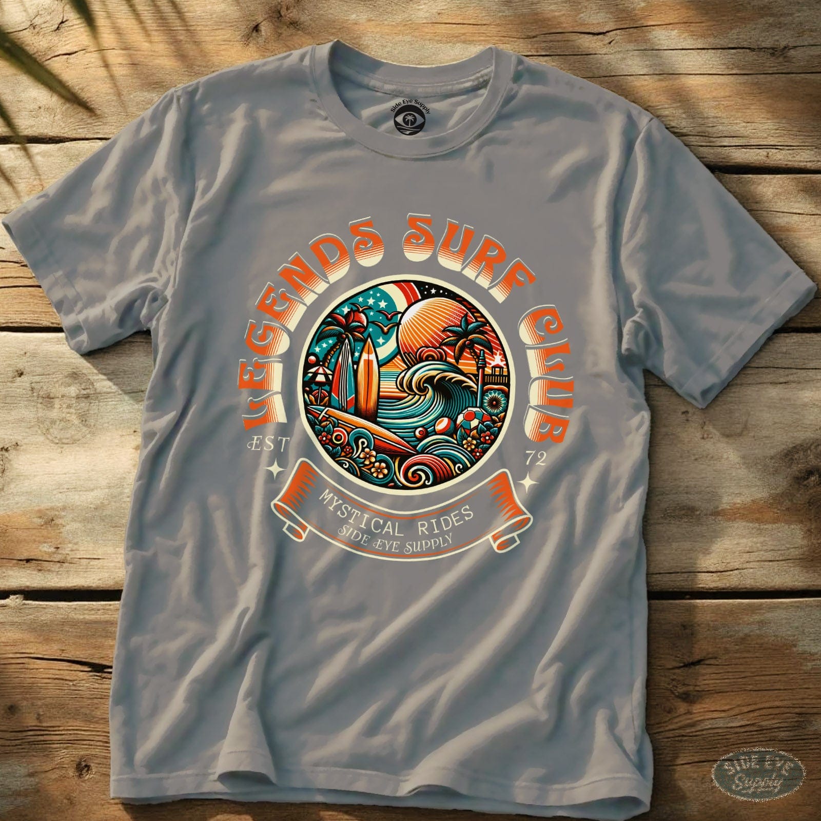 Legends Surf Club Tee Ice Grey / S - by Side Eye Supply - Surf Beach Life Apparel