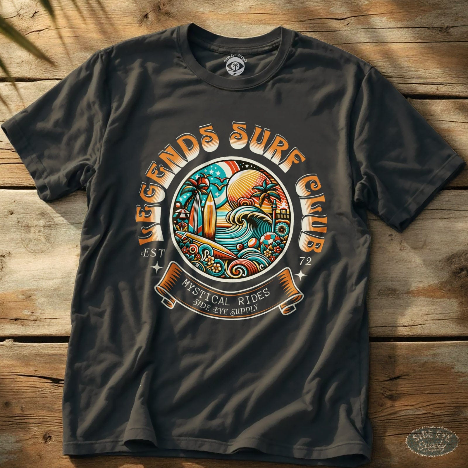 Legends Surf Club Tee Charcoal / S - by Side Eye Supply - Surf Beach Life Apparel