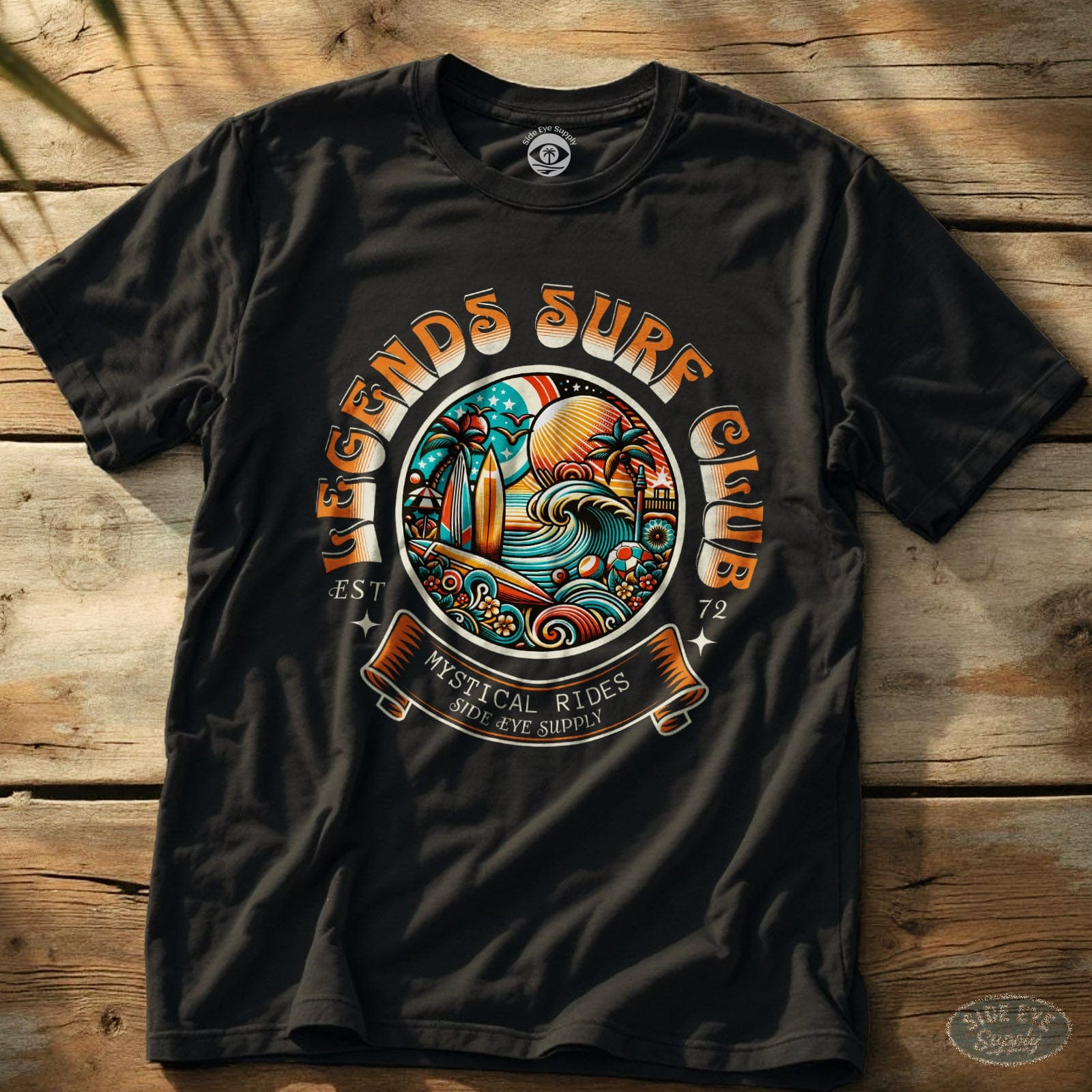 Legends Surf Club Tee Black / S - by Side Eye Supply - Surf Beach Life Apparel