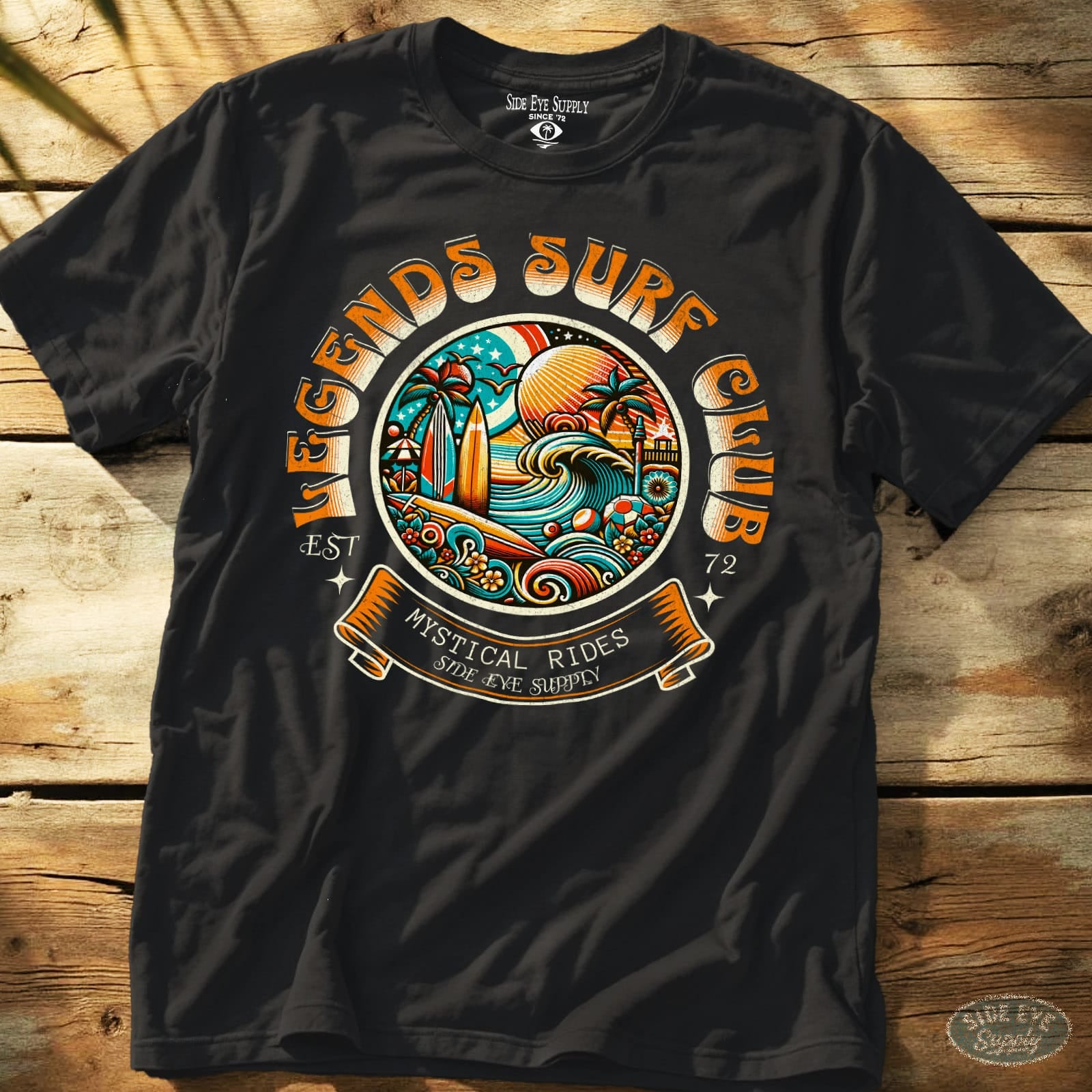 Legends Surf Club Tee Black / S - by Side Eye Supply - Surf Beach Life Apparel