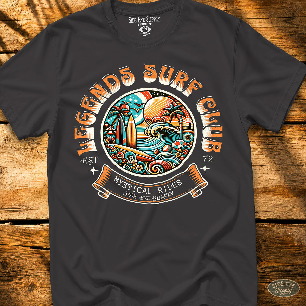 Legends Surf Club Tee Black / S - by Side Eye Supply - Surf Beach Life Apparel