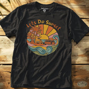 Let's Do Sunset  Tee Black / S - by Side Eye Supply - Surf Beach Life Apparel