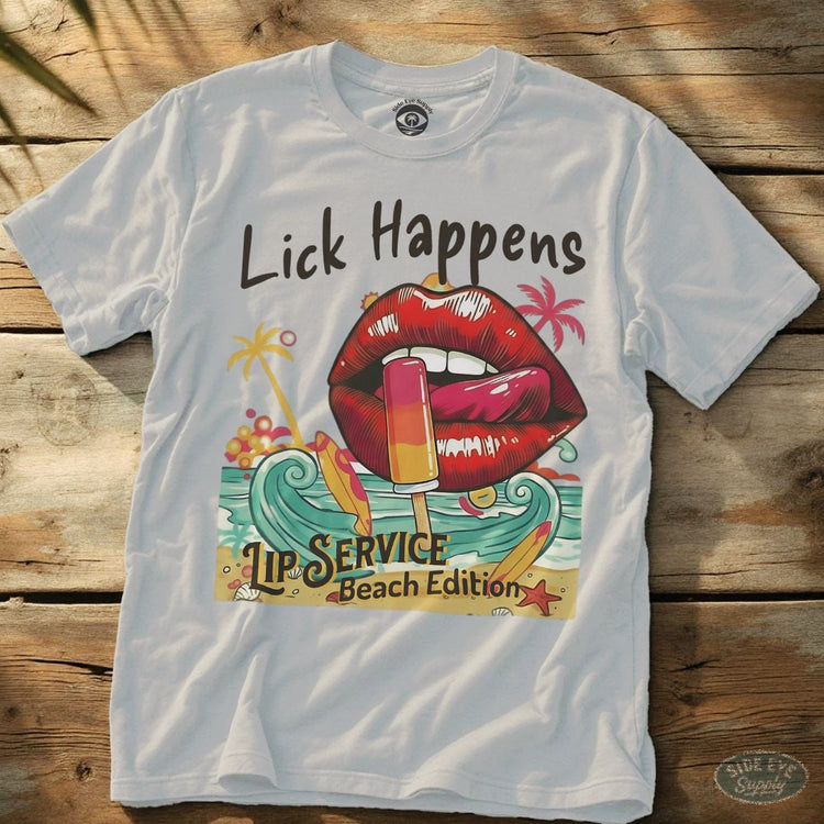 Lick Happens White / S - by Side Eye Supply - Surf Beach Life Apparel