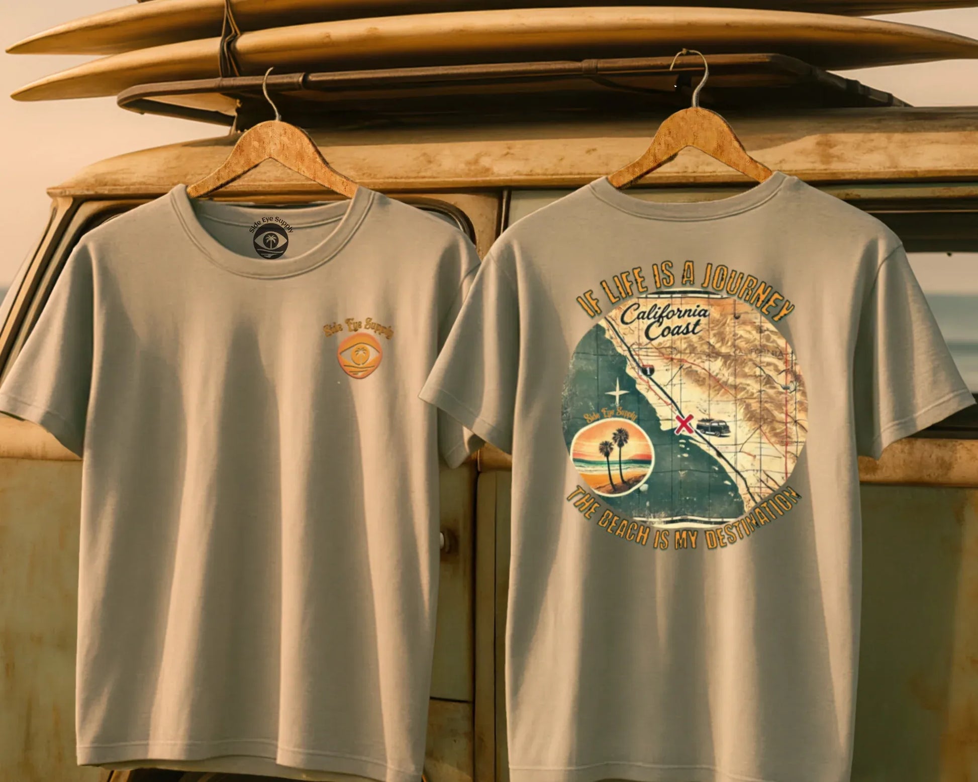 Life is a Journey Tee Sand / S - by Side Eye Supply - Surf Beach Life Apparel
