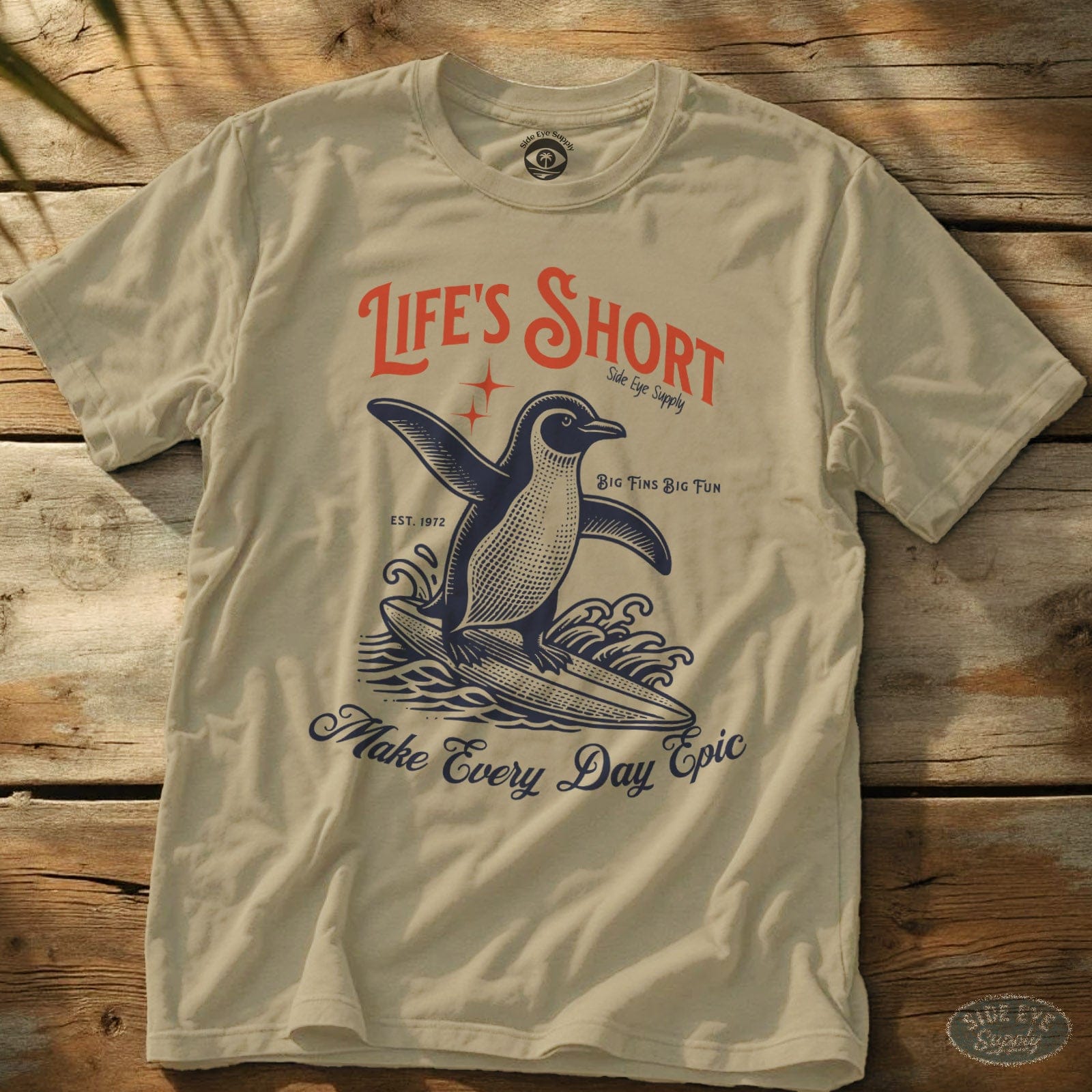 Life's Short Tee Sand / S - by Side Eye Supply - Surf Beach Life Apparel