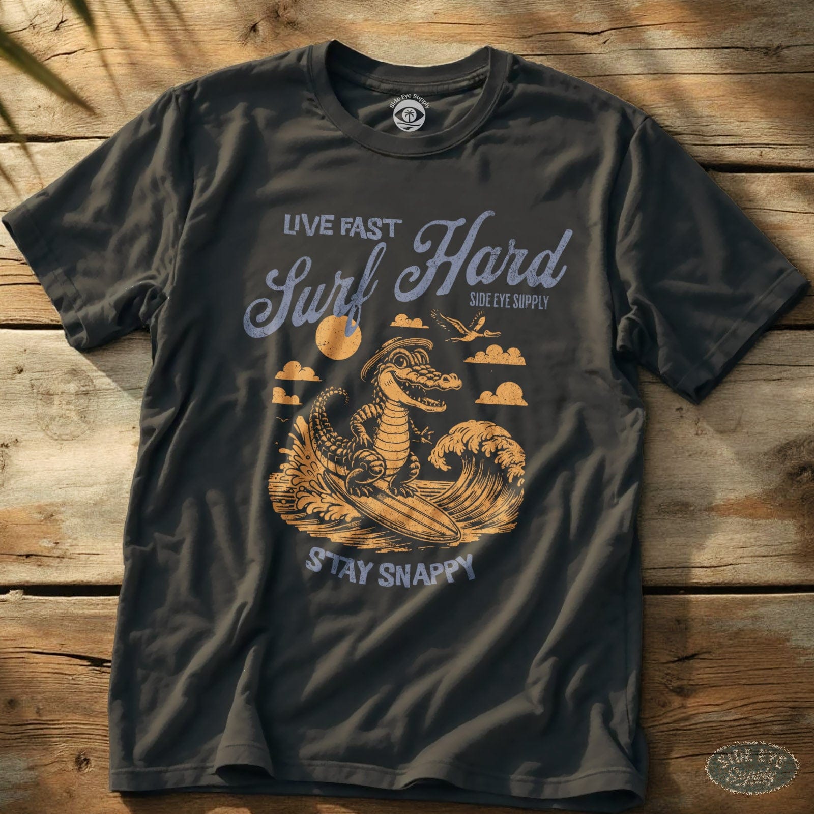 Live Fast Tee Charcoal / S - by Side Eye Supply - Surf Beach Life Apparel