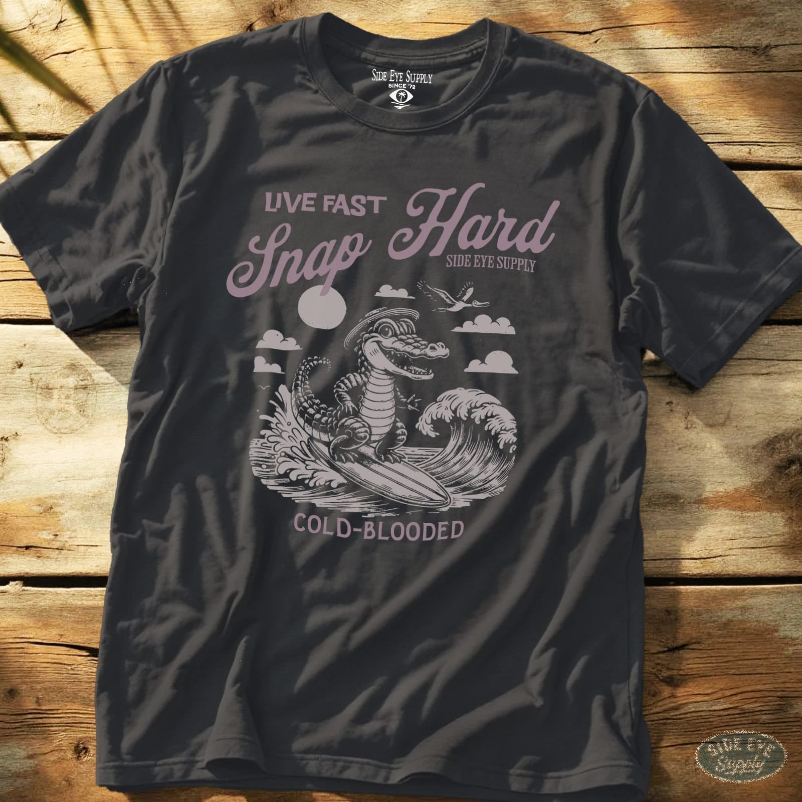 Live Fast Tee Charcoal / S - by Side Eye Supply - Surf Beach Life Apparel