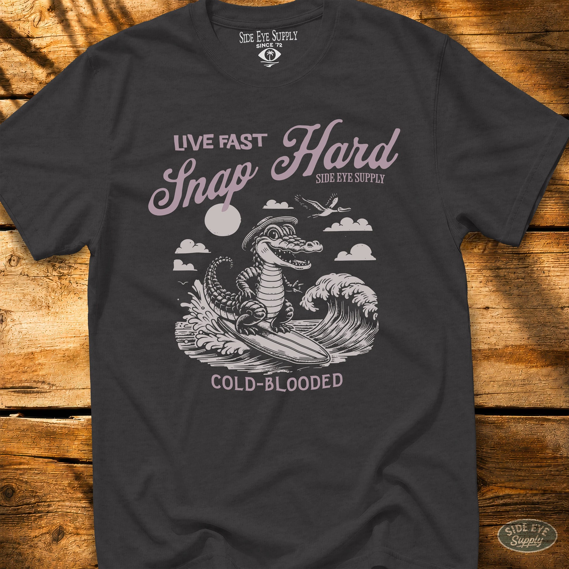 Live Fast Tee Dark Heather / S - by Side Eye Supply - Surf Beach Life Apparel