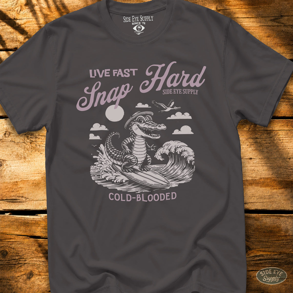 Live Fast Tee Charcoal / S - by Side Eye Supply - Surf Beach Life Apparel
