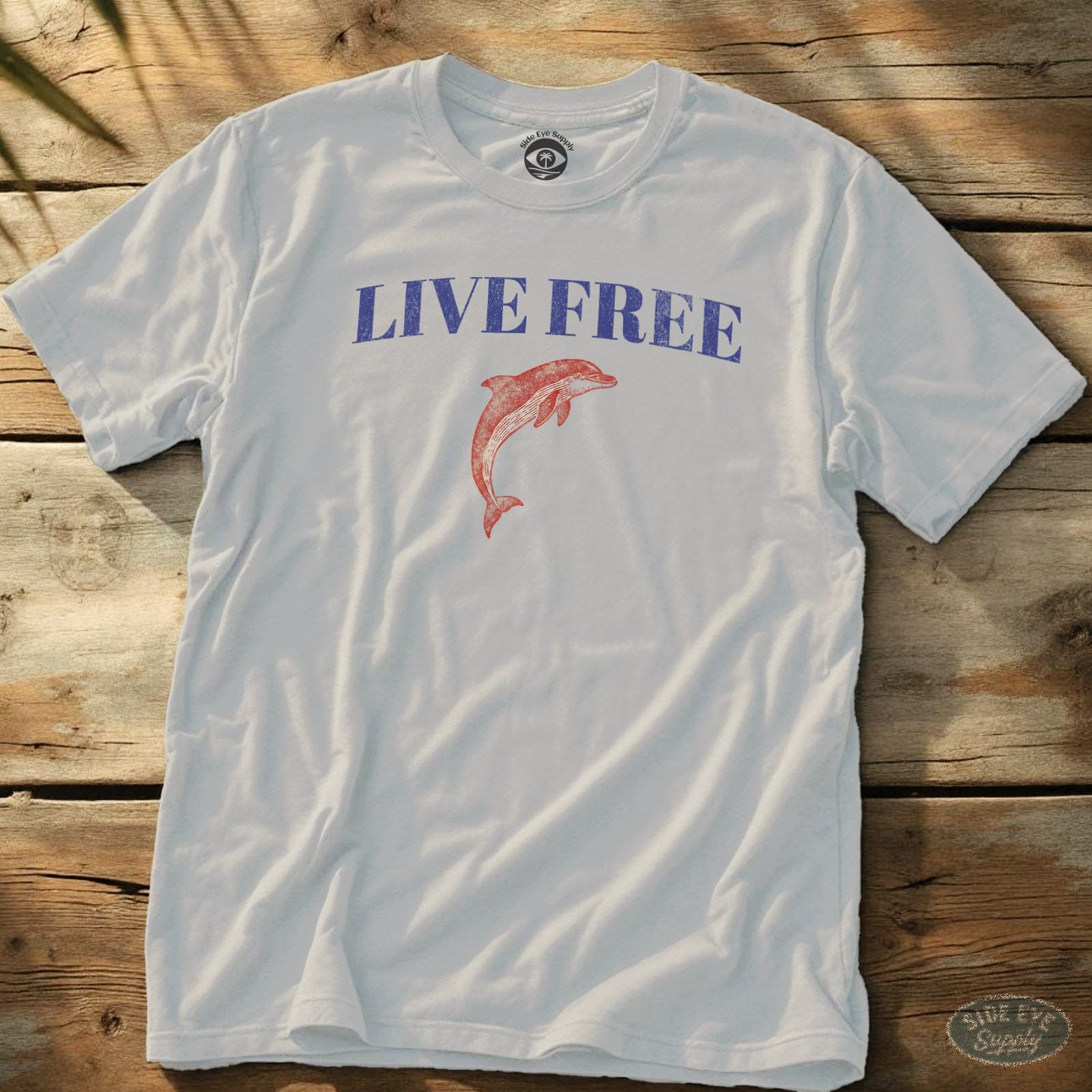 Live Free Tee White / S - by Side Eye Supply - Surf Beach Life Apparel