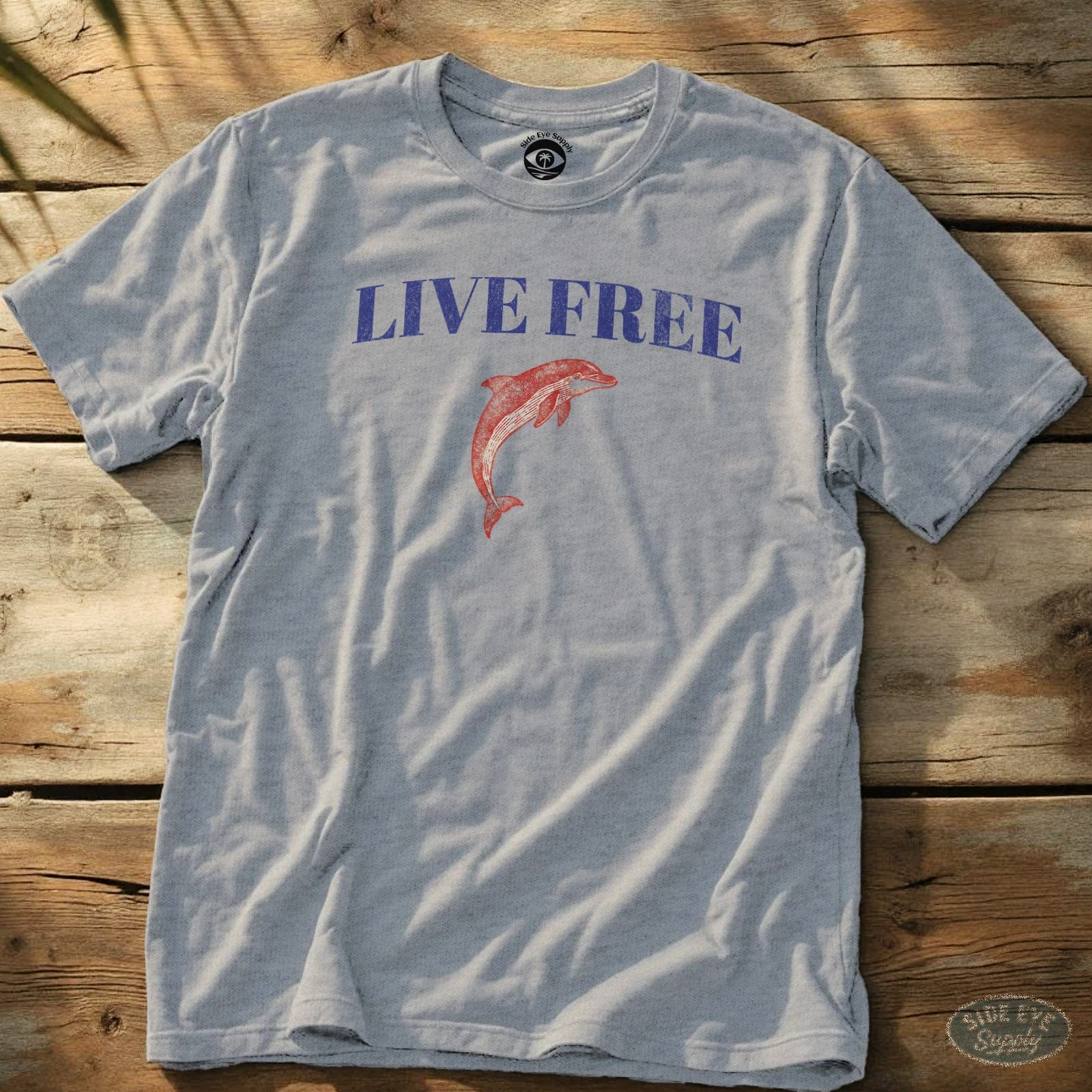 Live Free Tee Sport Grey / S - by Side Eye Supply - Surf Beach Life Apparel