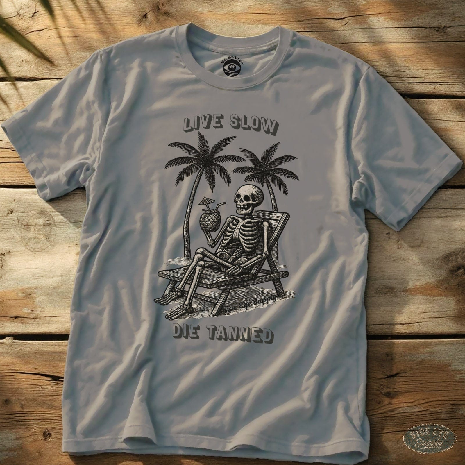 Live Slow Tee Ice Grey / S - by Side Eye Supply - Surf Beach Life Apparel