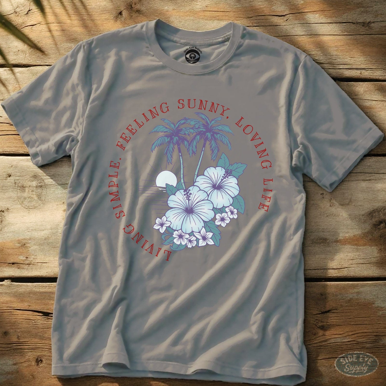 Living Simple Tee Ice Grey / S - by Side Eye Supply - Surf Beach Life Apparel