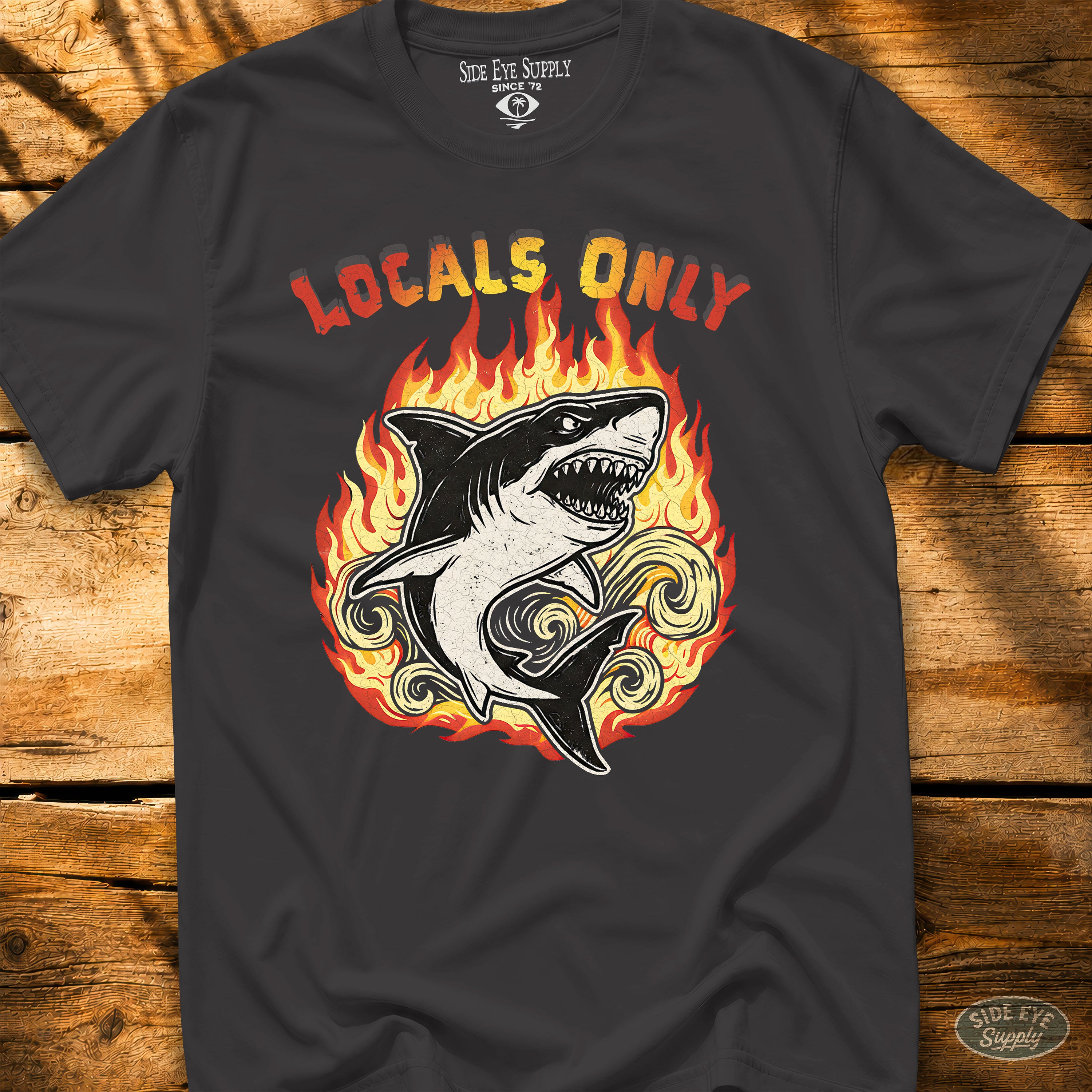 Locals Only Tee Black / S - by Side Eye Supply - Surf Beach Life Apparel