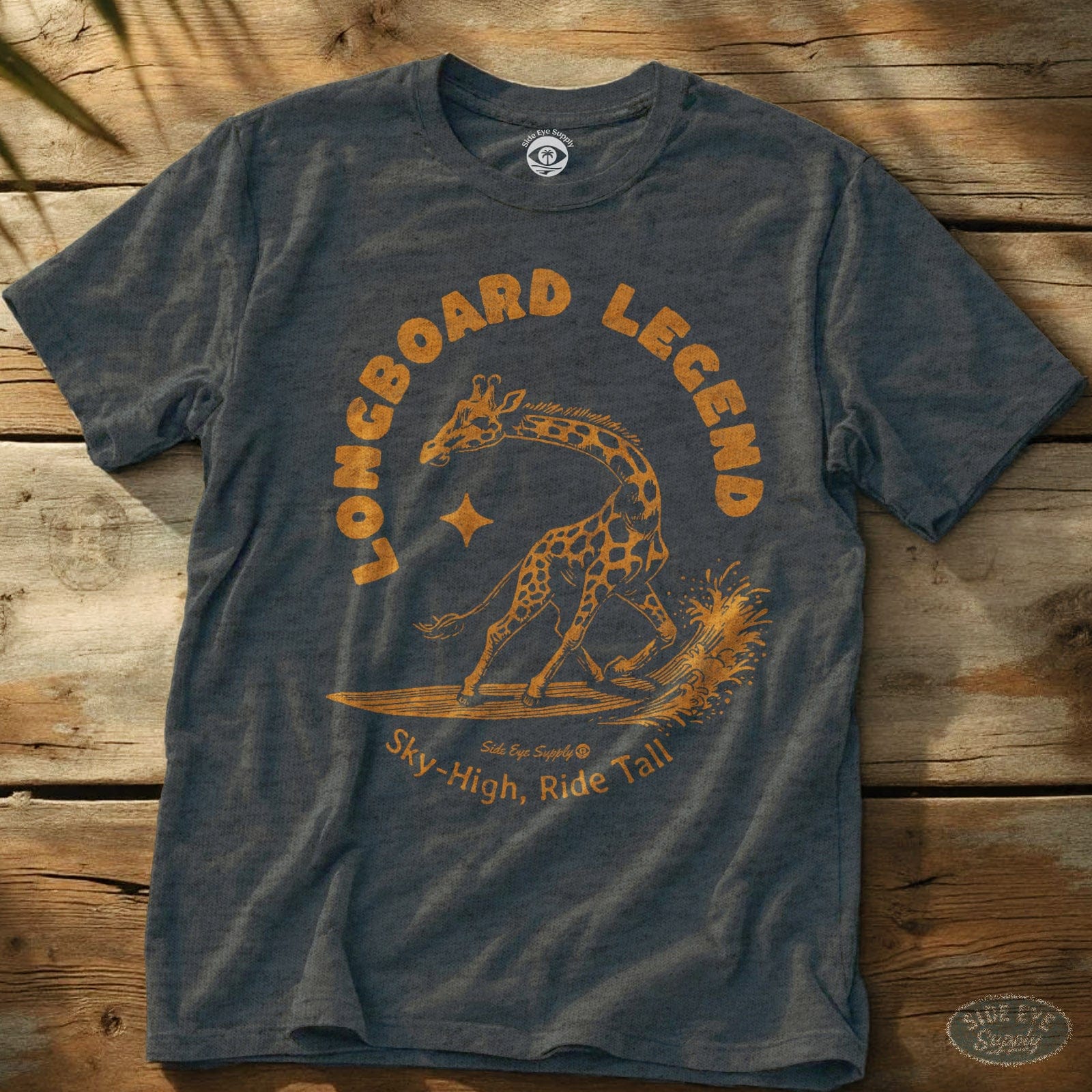 Longboard Legend Tee Dark Heather / S - by Side Eye Supply - Surf Beach Life Apparel