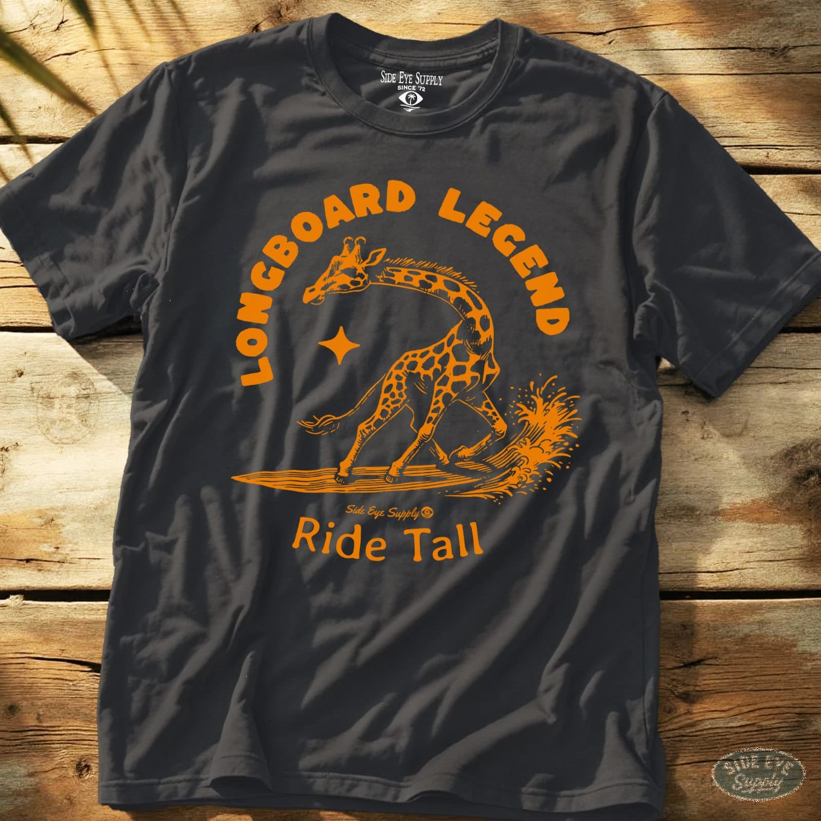 Longboard Legend Tee Charcoal / S - by Side Eye Supply - Surf Beach Life Apparel
