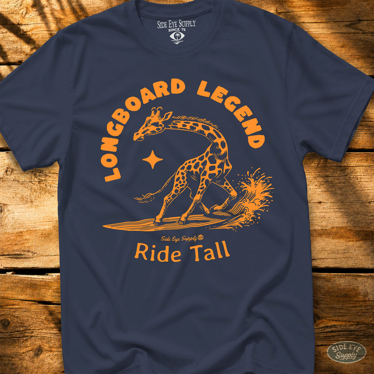 Longboard Legend Tee Navy / S - by Side Eye Supply - Surf Beach Life Apparel