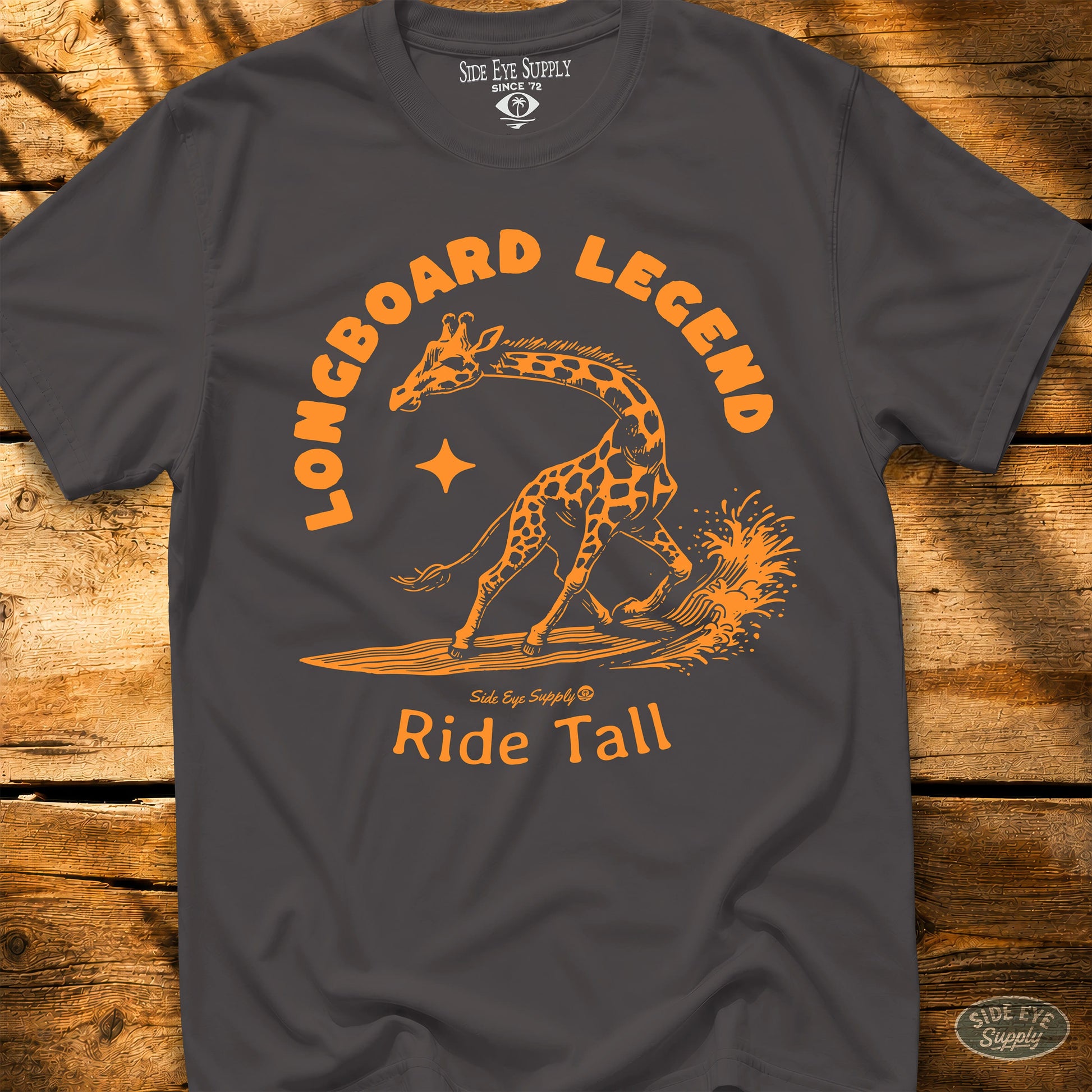 Longboard Legend Tee Charcoal / S - by Side Eye Supply - Surf Beach Life Apparel
