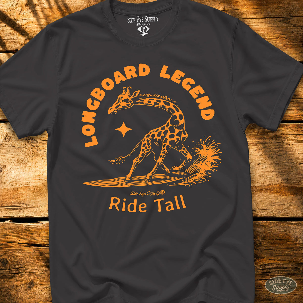 Longboard Legend Tee Black / S - by Side Eye Supply - Surf Beach Life Apparel