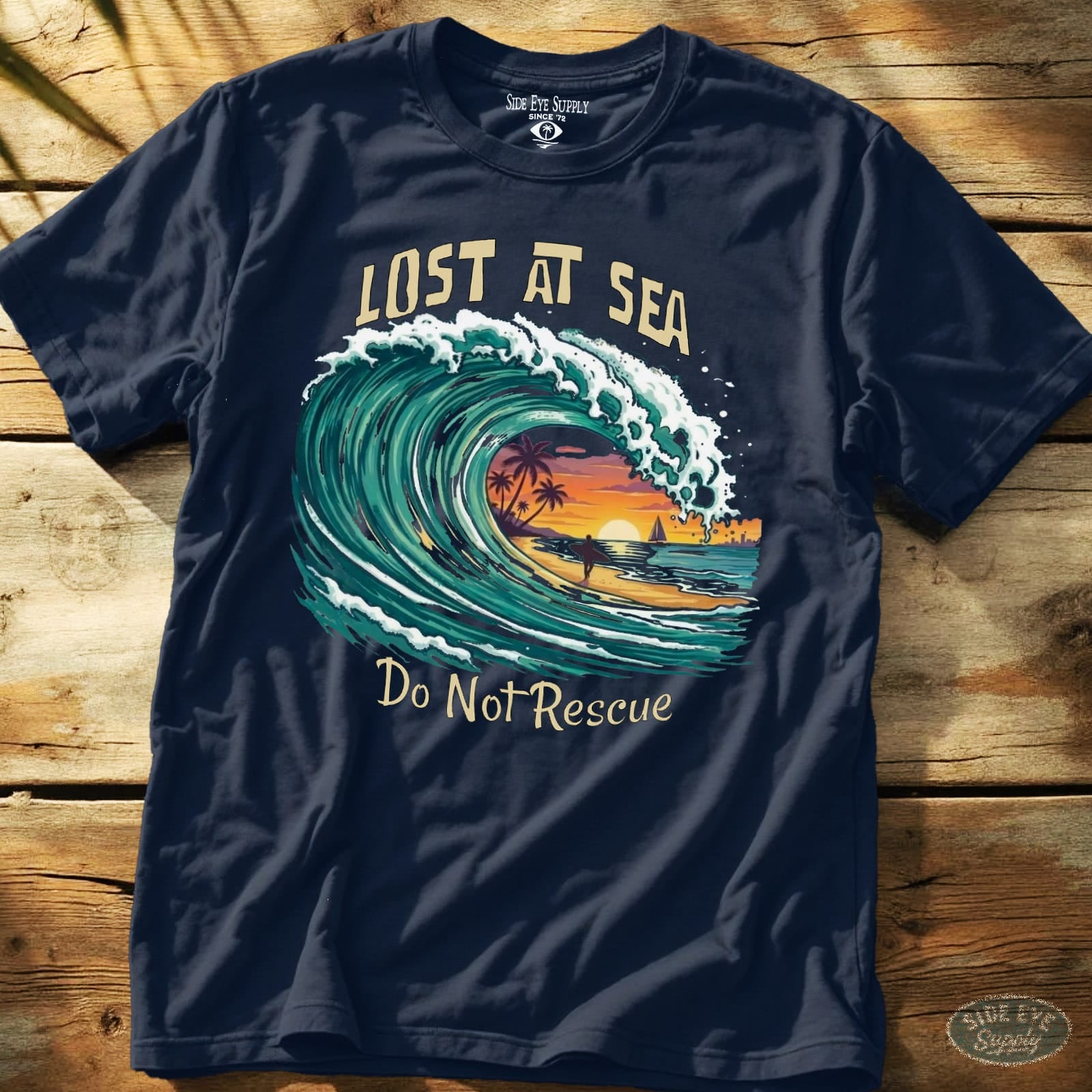 Lost At Sea Tee Navy / S - by Side Eye Supply - Surf Beach Life Apparel
