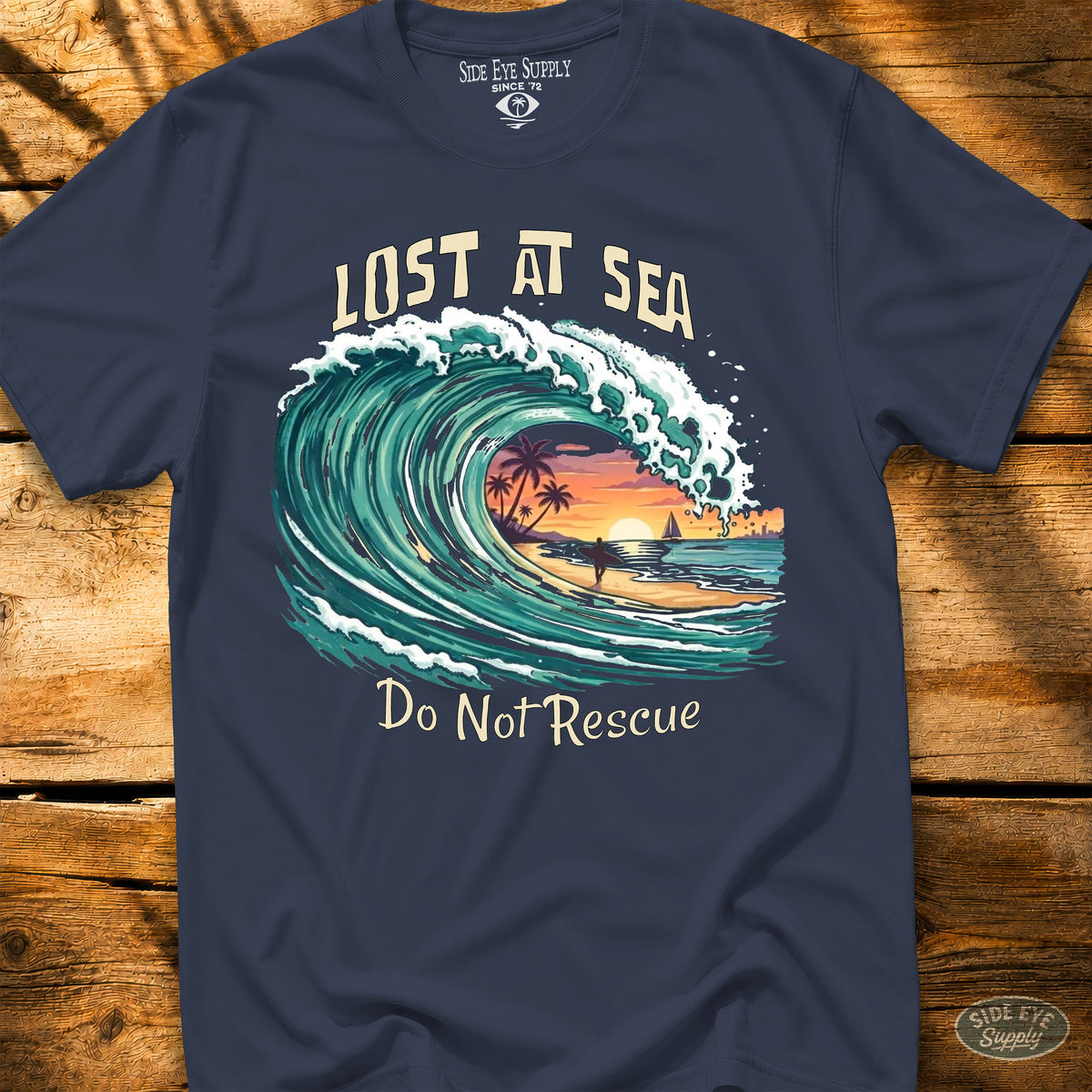 Lost At Sea Tee Navy / S - by Side Eye Supply - Surf Beach Life Apparel