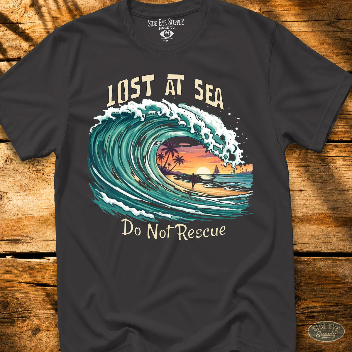 Lost At Sea Tee Black / S - by Side Eye Supply - Surf Beach Life Apparel
