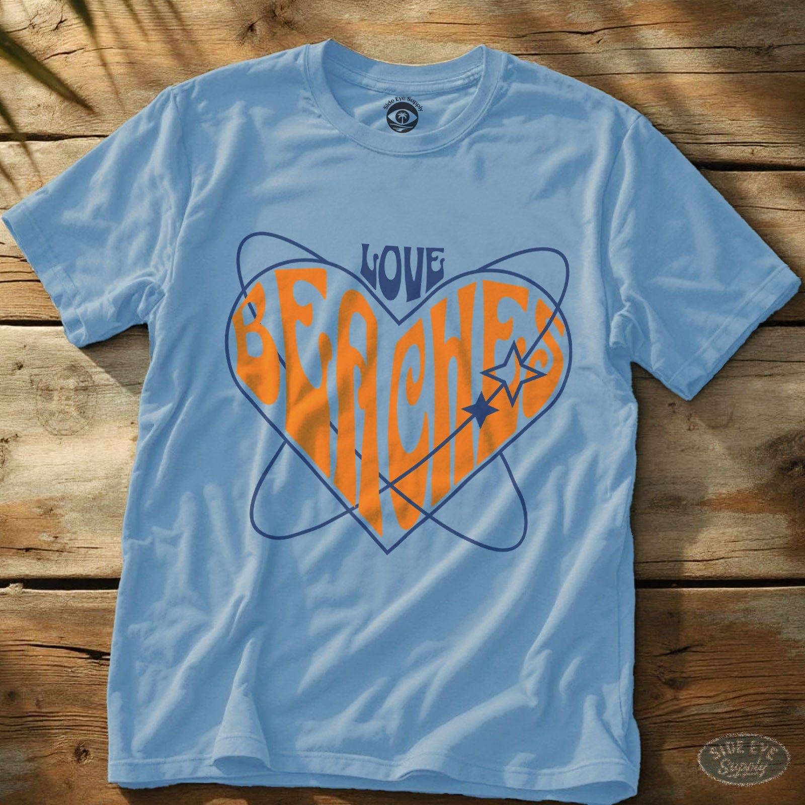 Love Beaches Tee Light Blue / S - by Side Eye Supply - Surf Beach Life Apparel