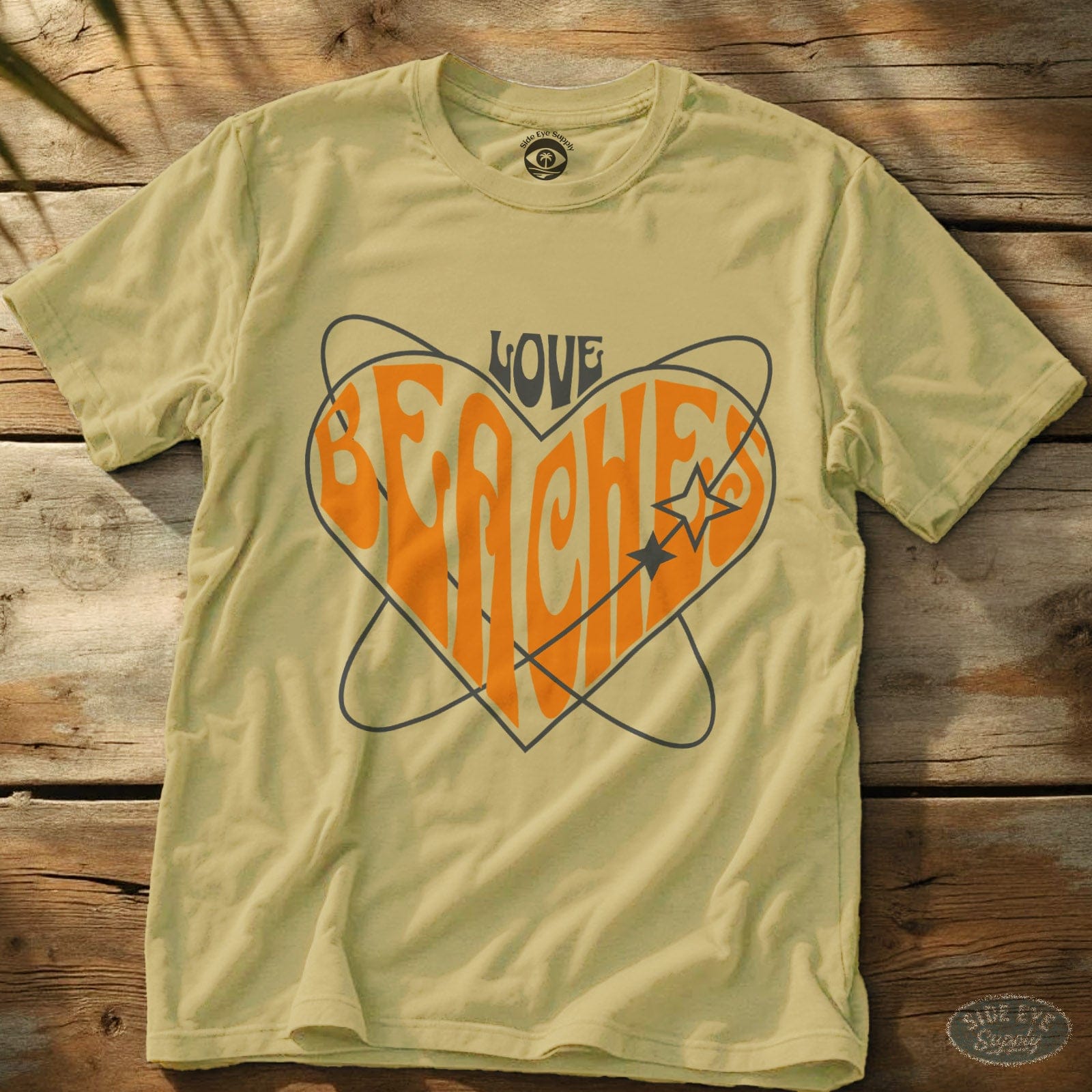 Love Beaches Tee Cornsilk / S - by Side Eye Supply - Surf Beach Life Apparel