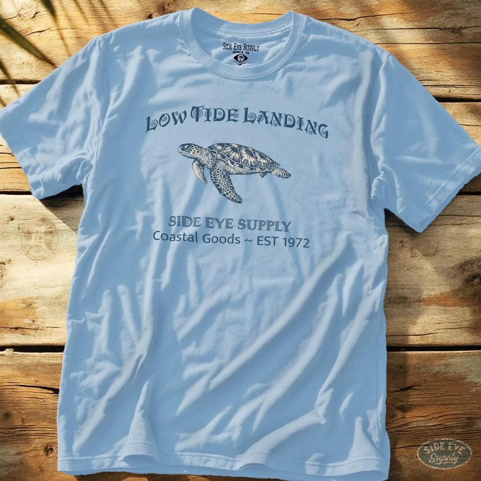Low Tide Landing Tee Light Blue / S - by Side Eye Supply - Surf Beach Life Apparel