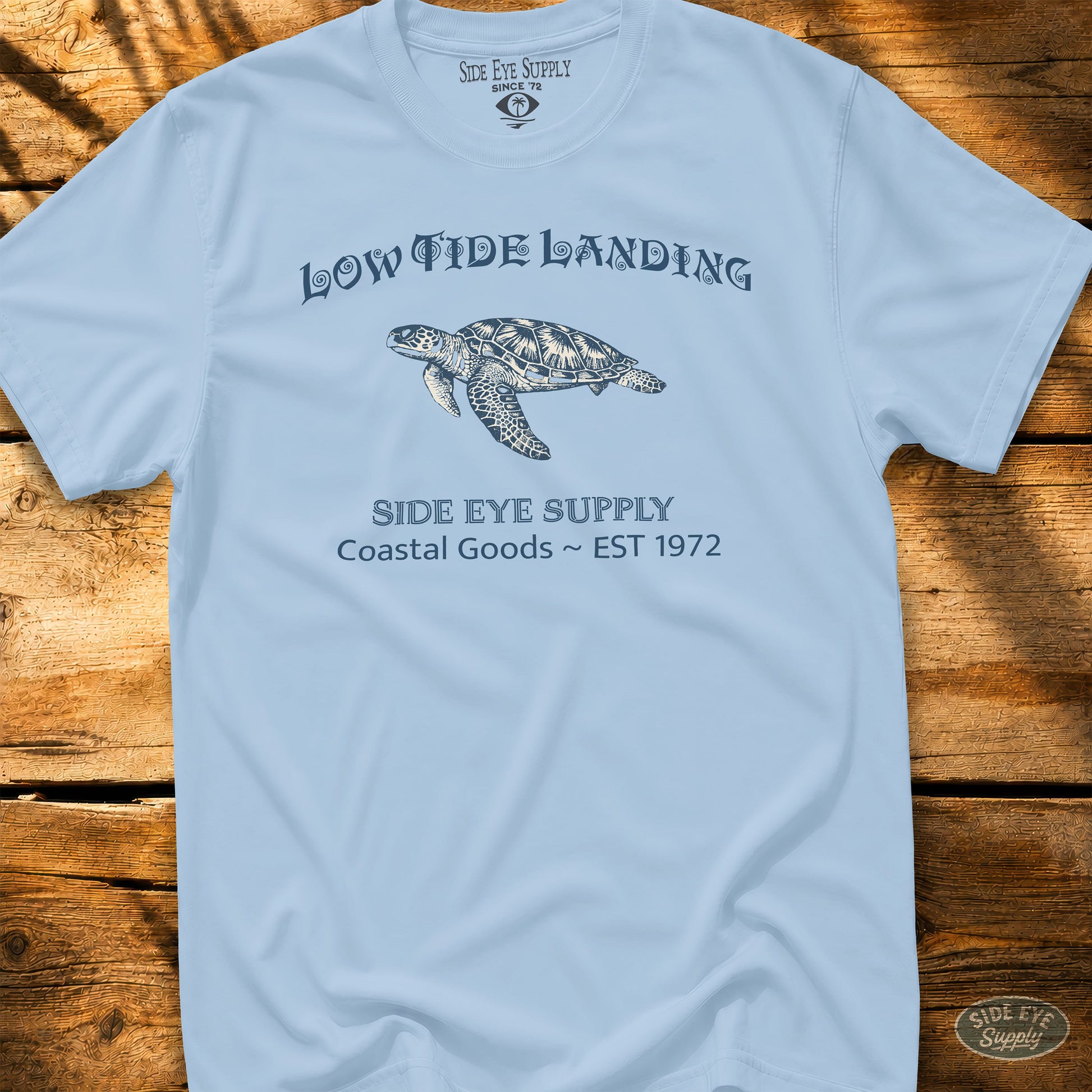 Low Tide Landing Tee Light Blue / S - by Side Eye Supply - Surf Beach Life Apparel