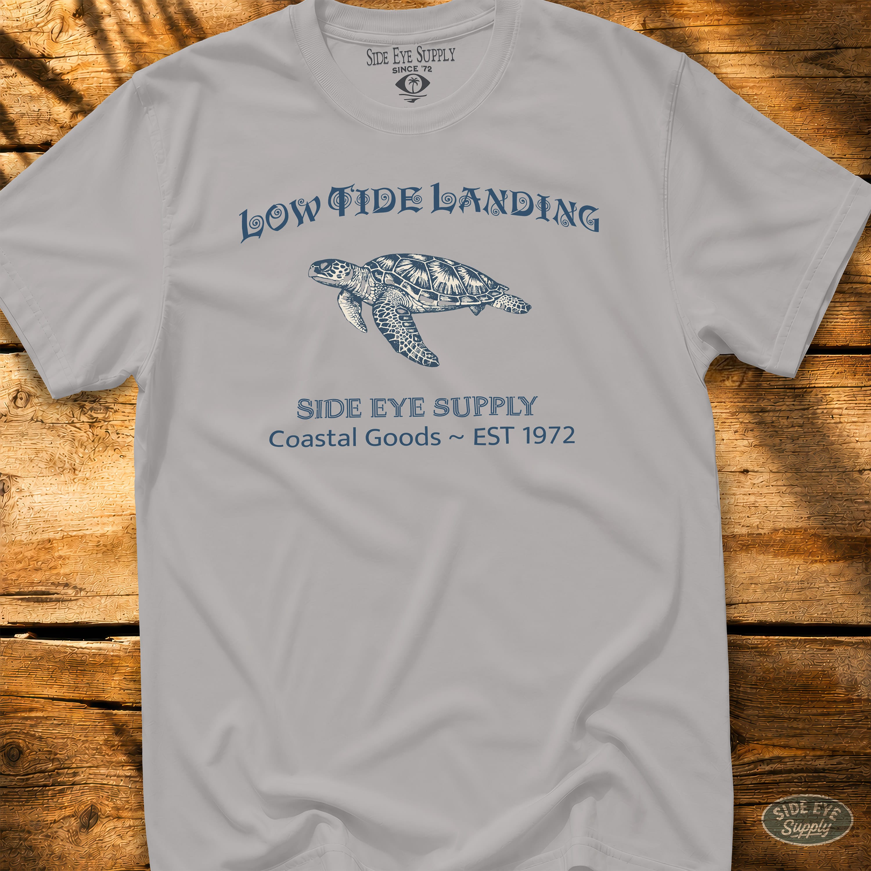 Low Tide Landing Tee Ice Grey / S - by Side Eye Supply - Surf Beach Life Apparel